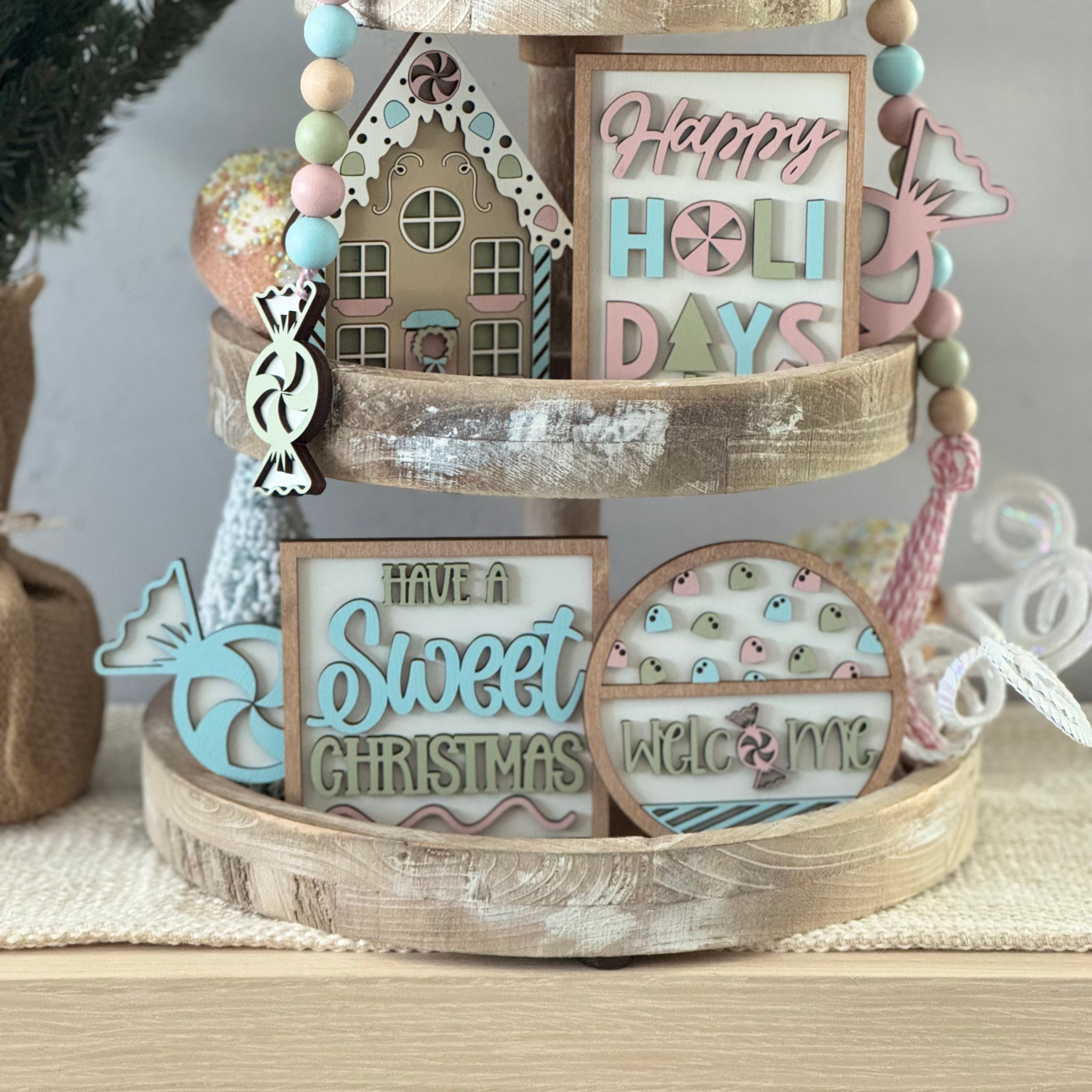 Candy Christmas Wooden Cutouts