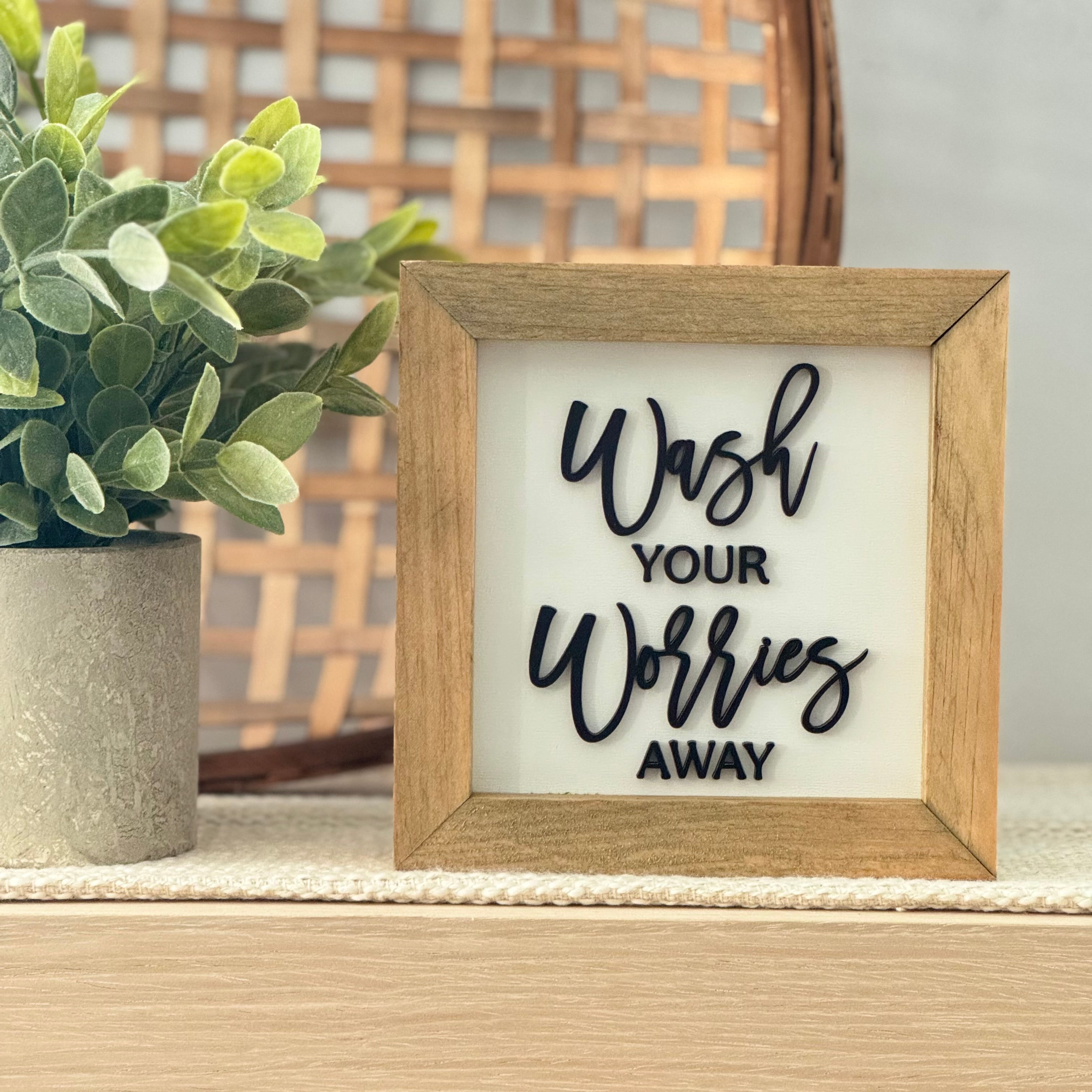 Mini Framed Bathroom Sign