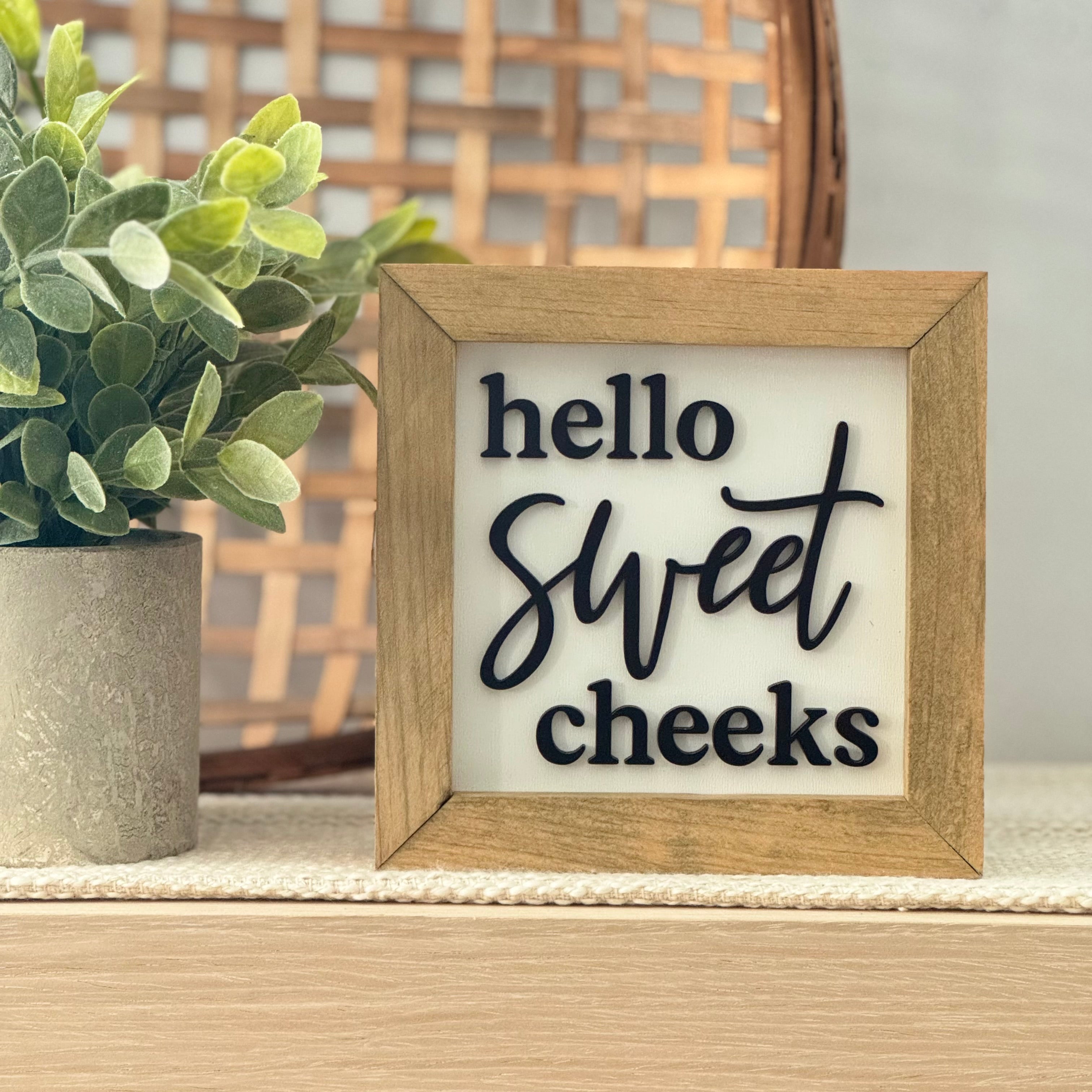 Mini Framed Bathroom Sign
