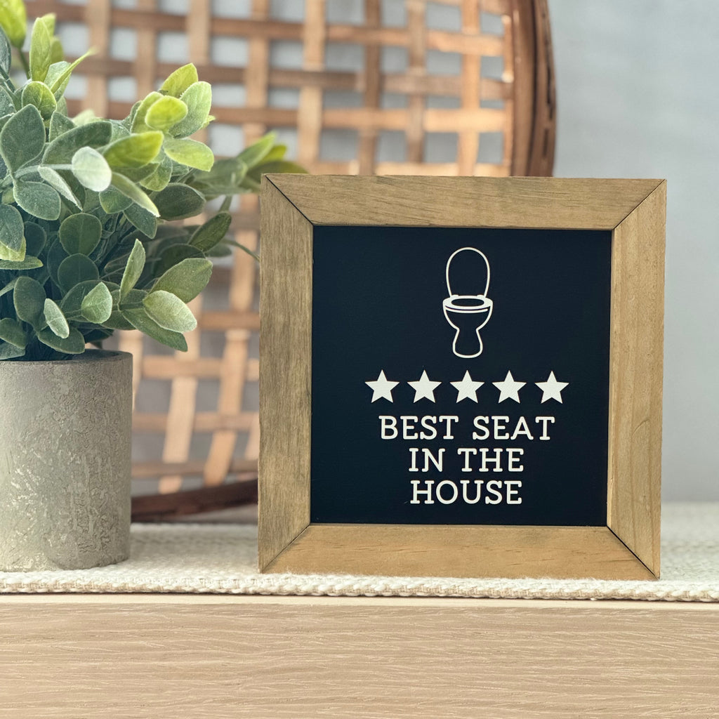 Mini Framed Bathroom Sign