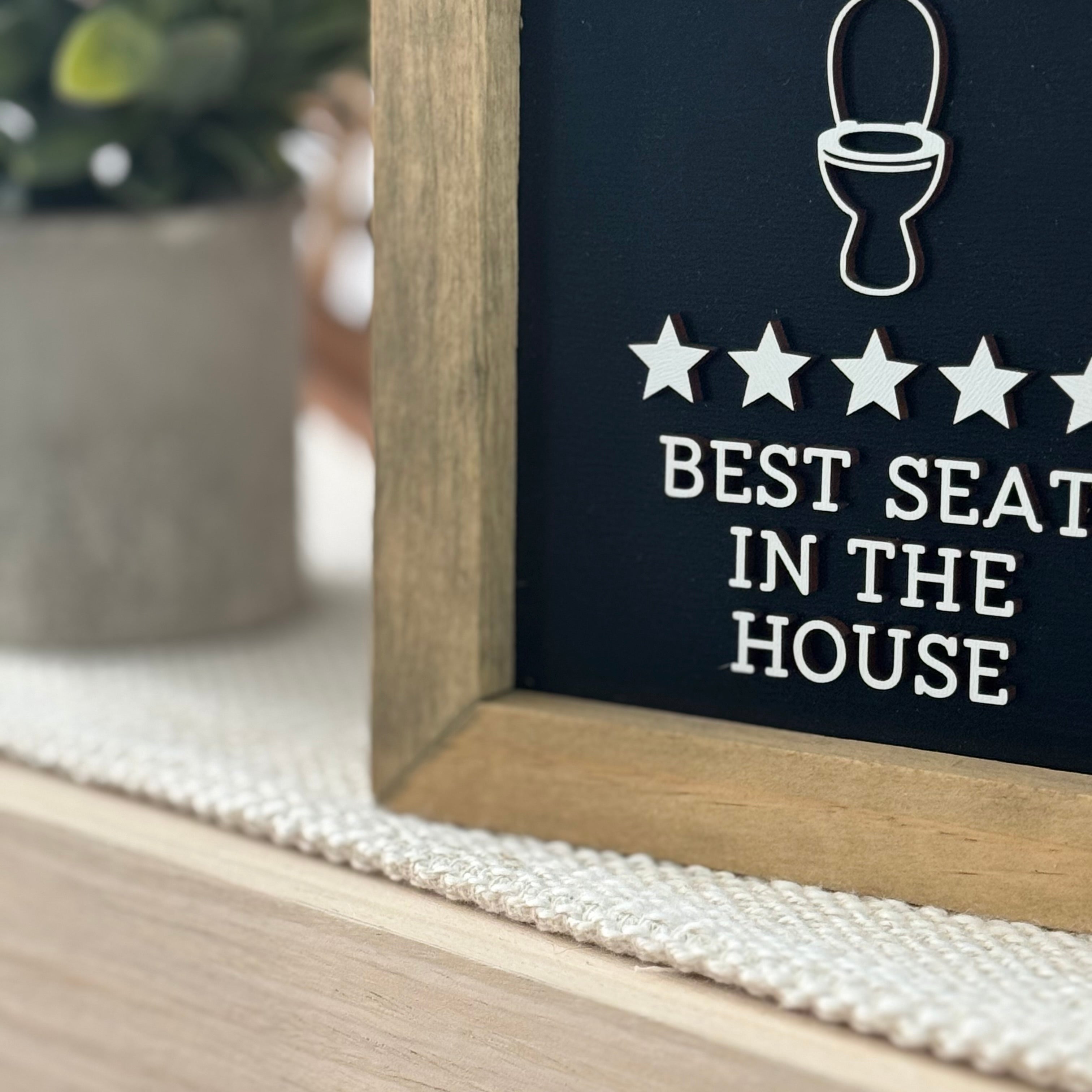 Mini Framed Bathroom Sign