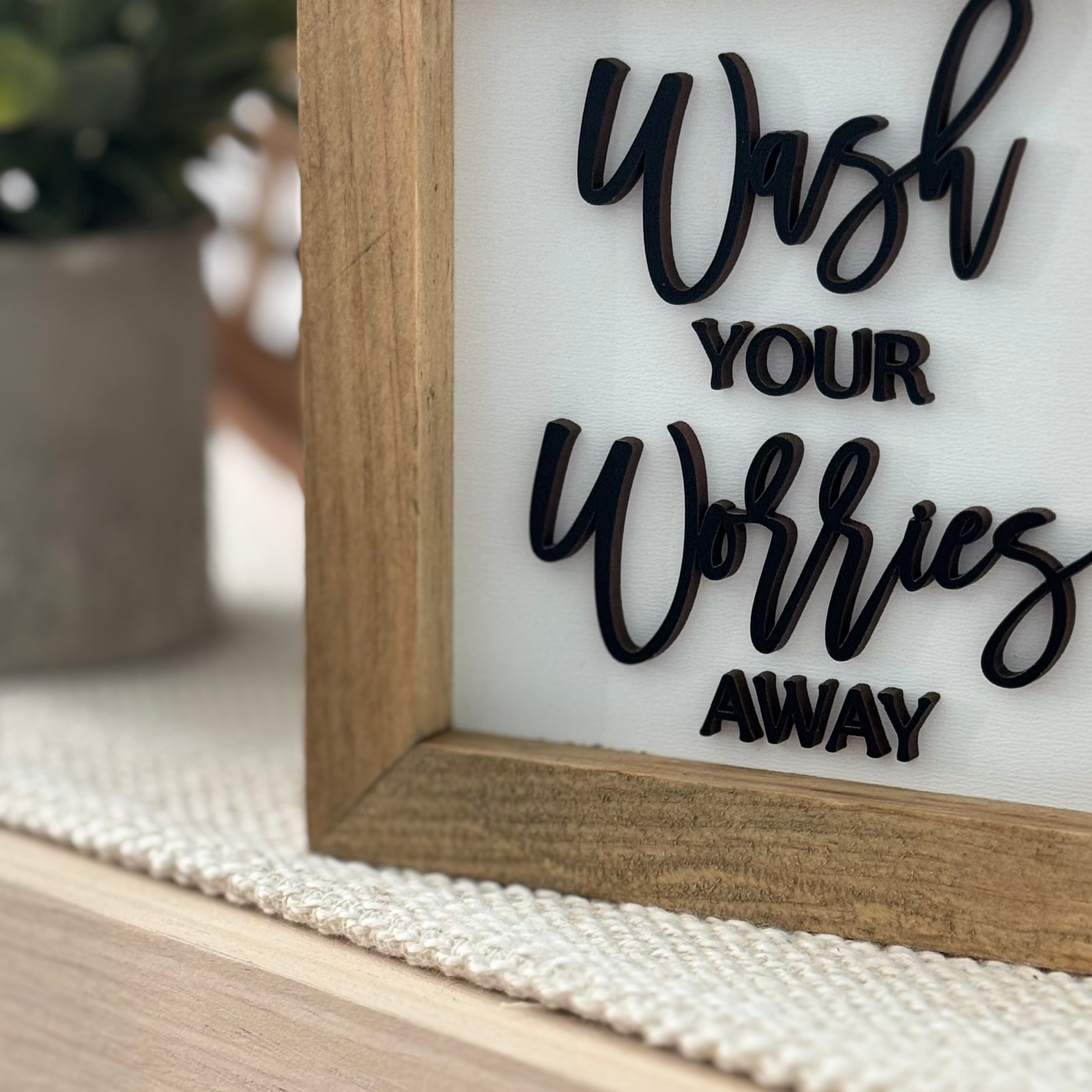 Mini Framed Bathroom Sign