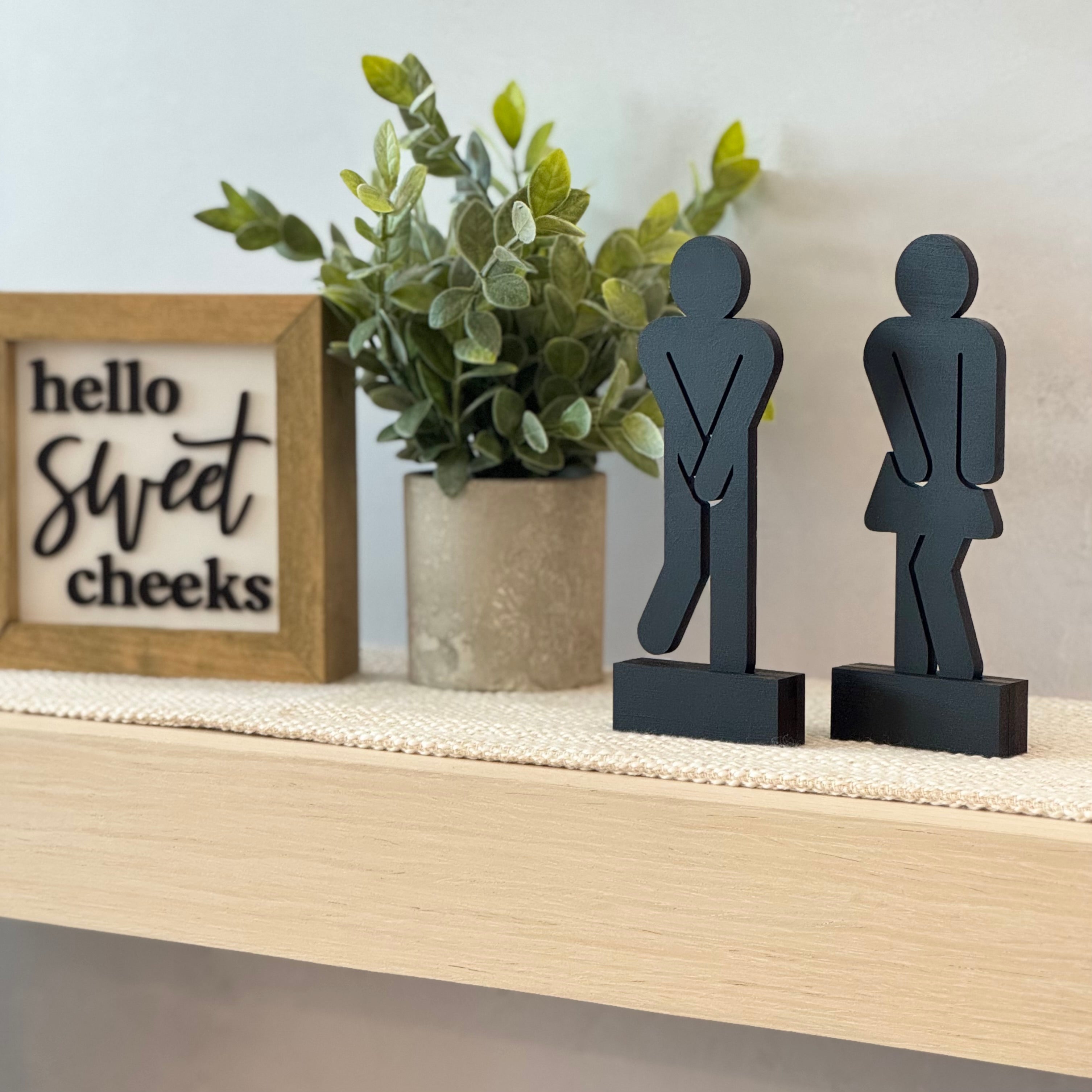 Bathroom People Shelf Sitter Set
