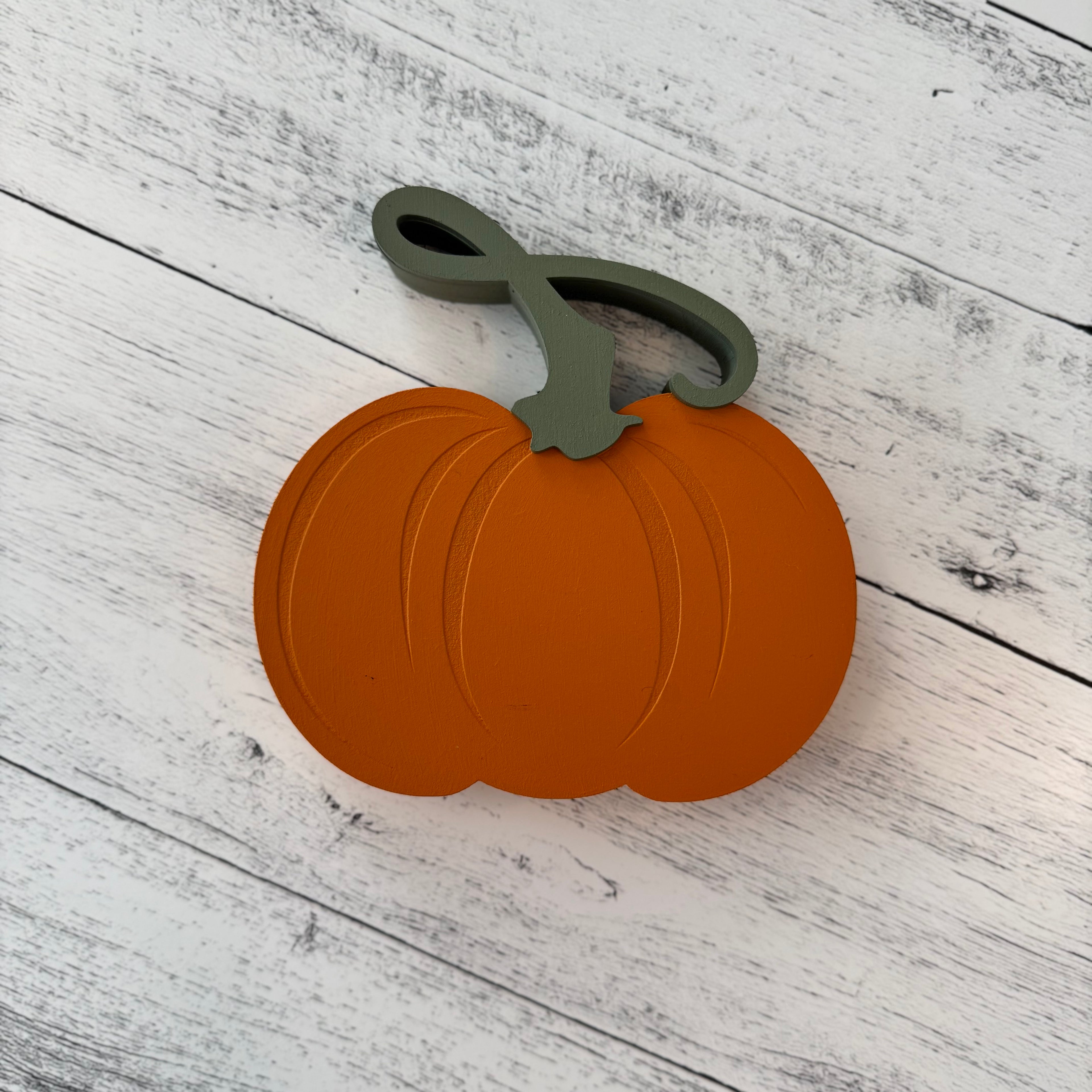 Pumpkin Chunky Wood Shelf Sitter