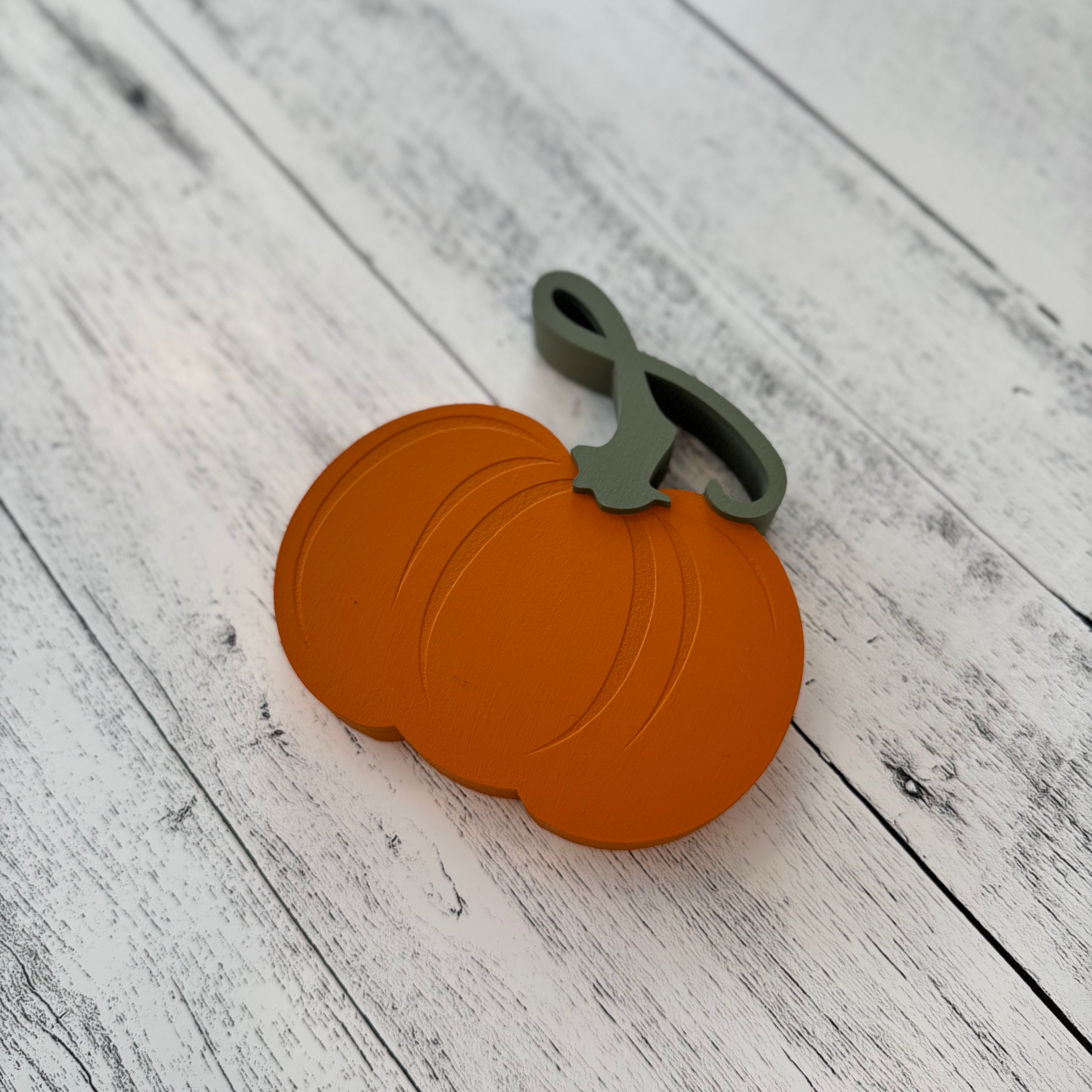 Pumpkin Chunky Wood Shelf Sitter