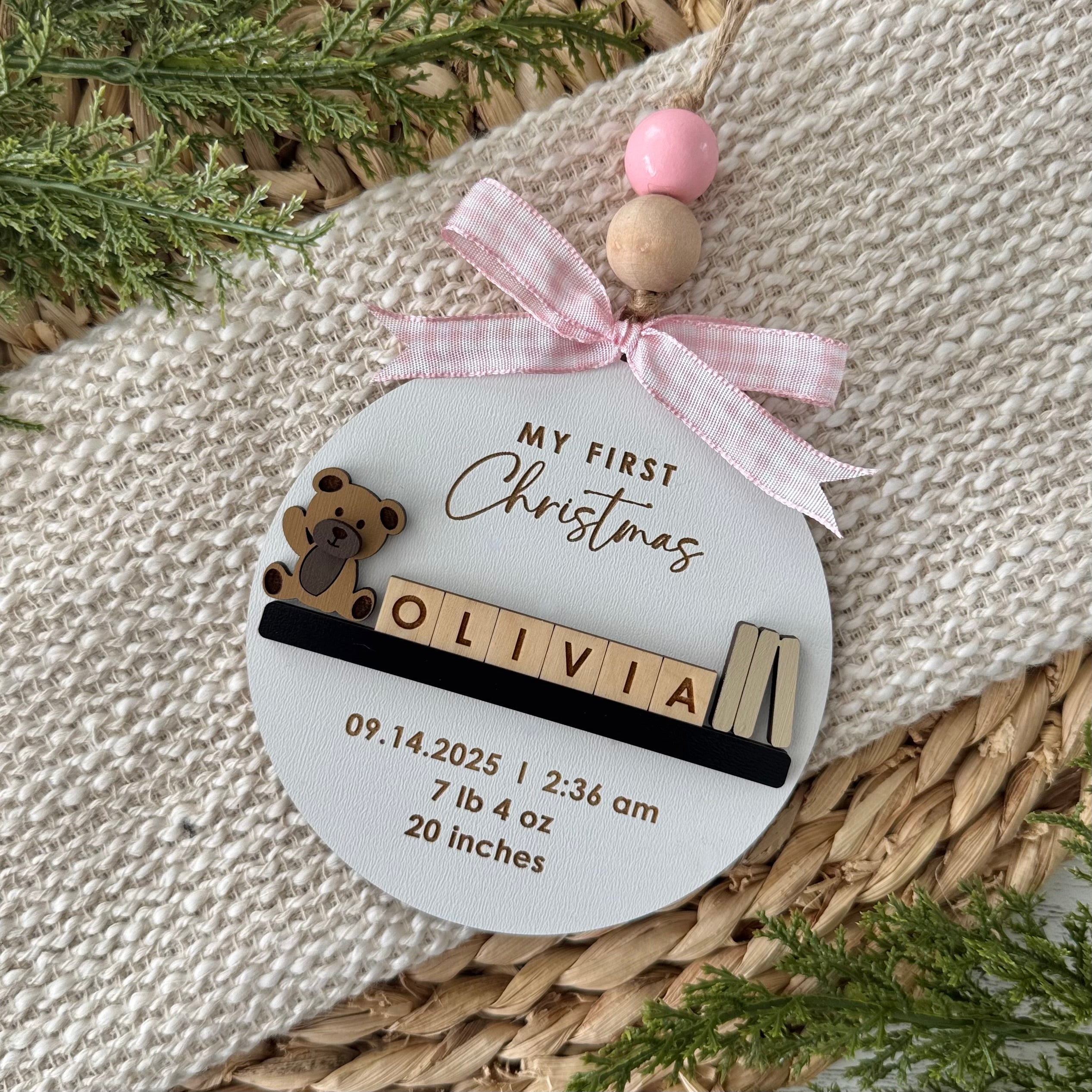 Personalized Baby’s First Christmas Ornament