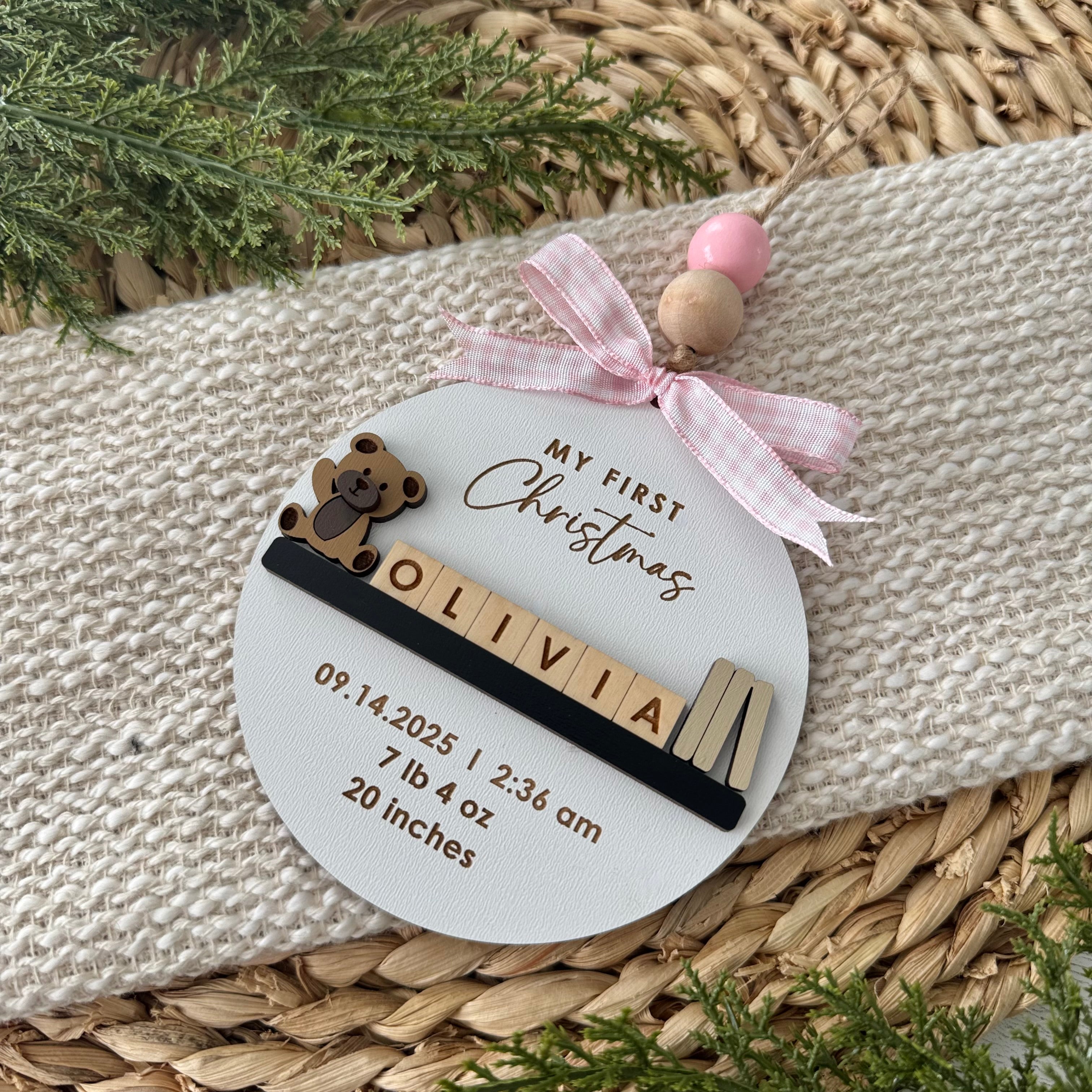 Personalized Baby’s First Christmas Ornament