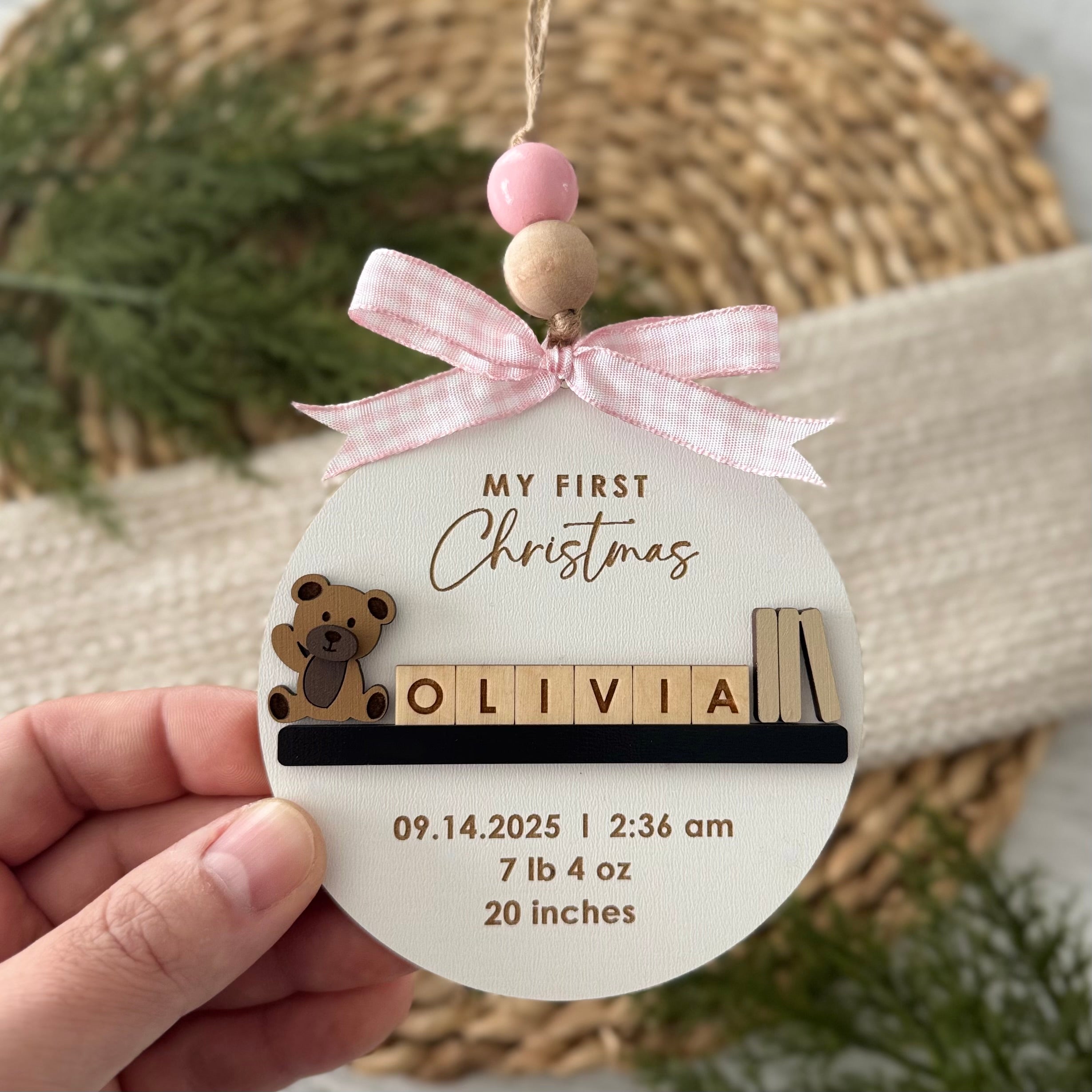 Personalized Baby’s First Christmas Ornament