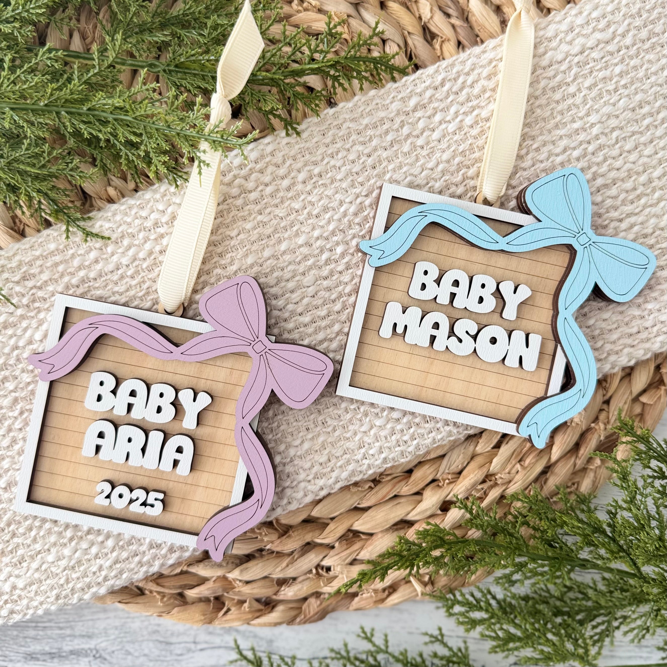 Personalized Baby Letterboard Christmas Ornament
