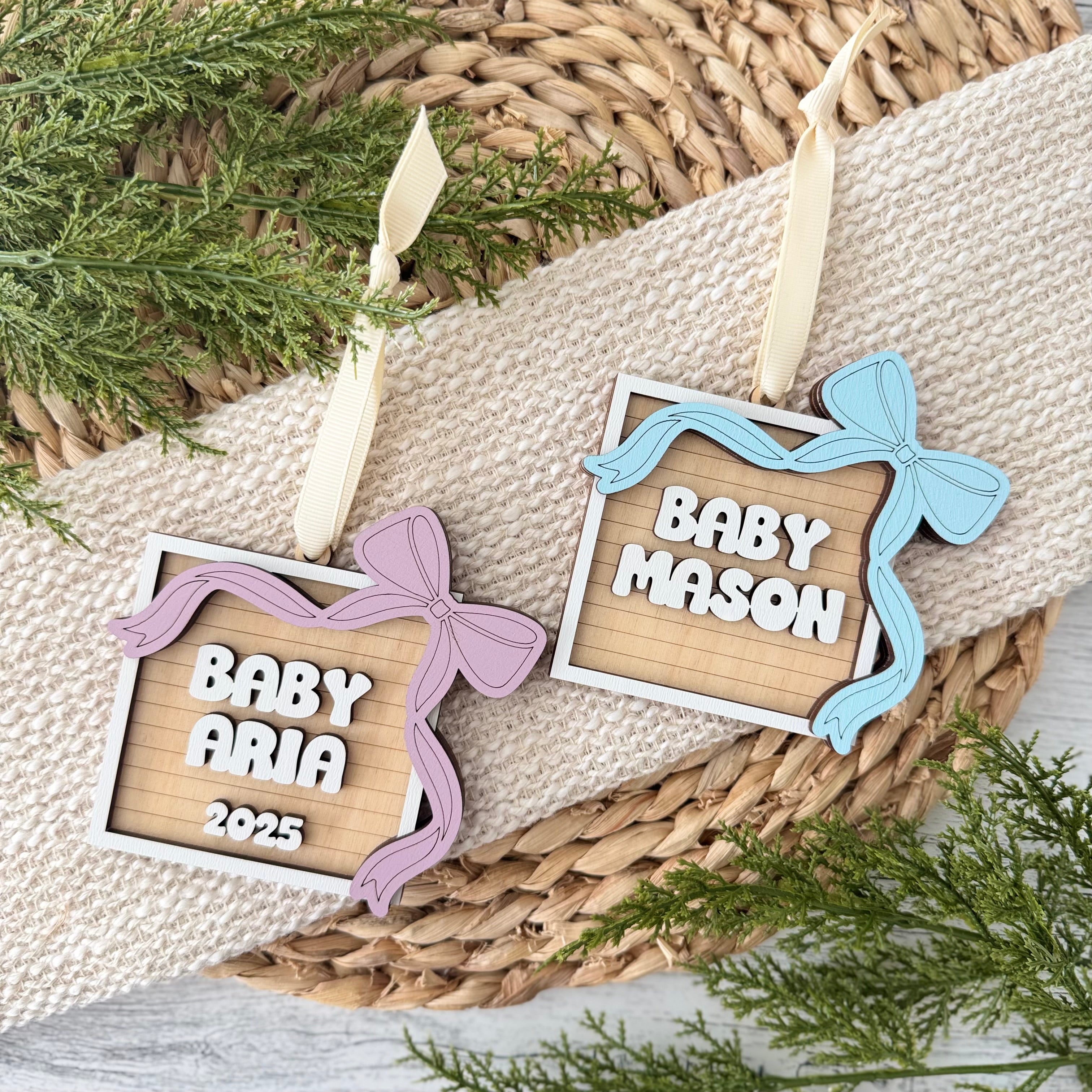 Personalized Baby Letterboard Christmas Ornament