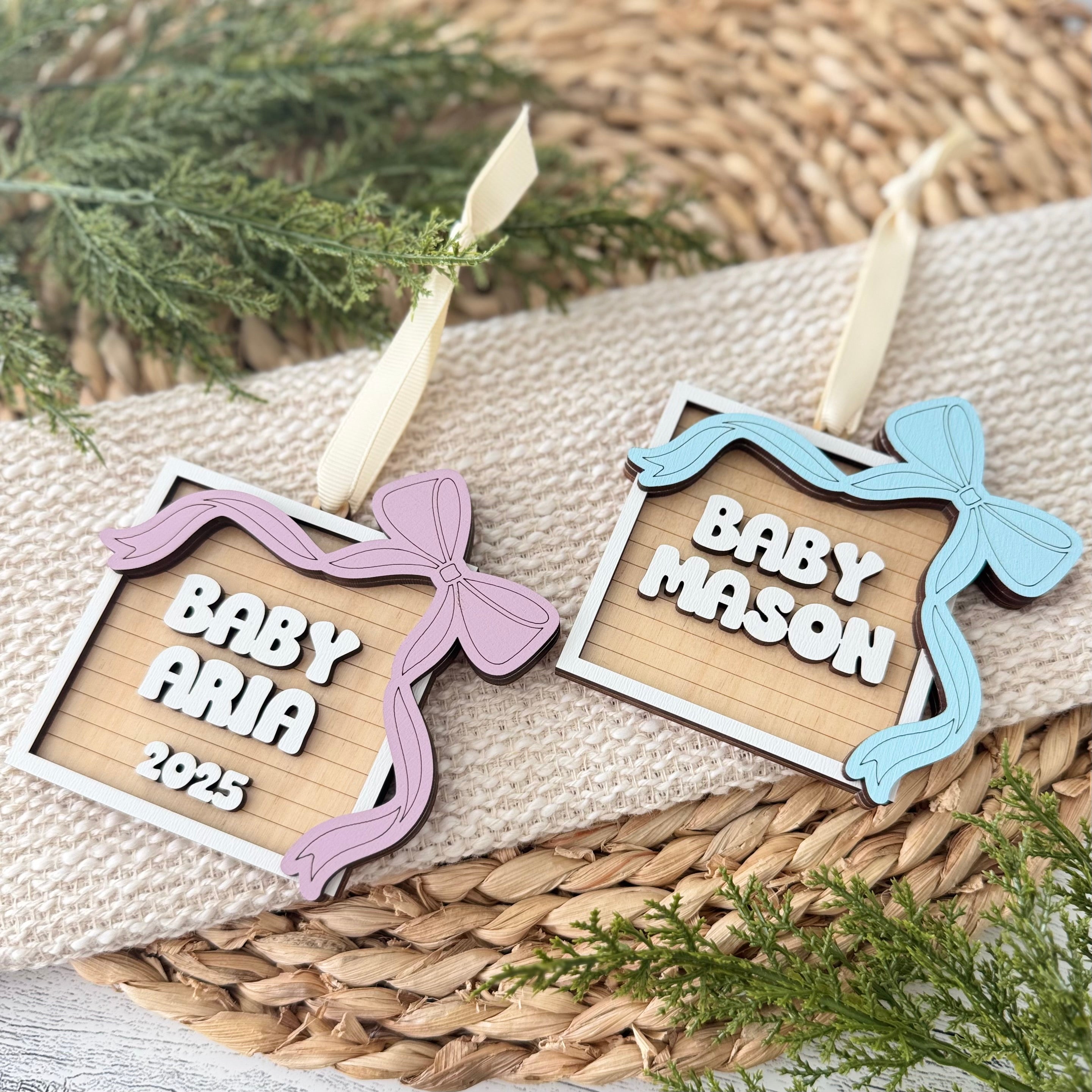 Personalized Baby Letterboard Christmas Ornament
