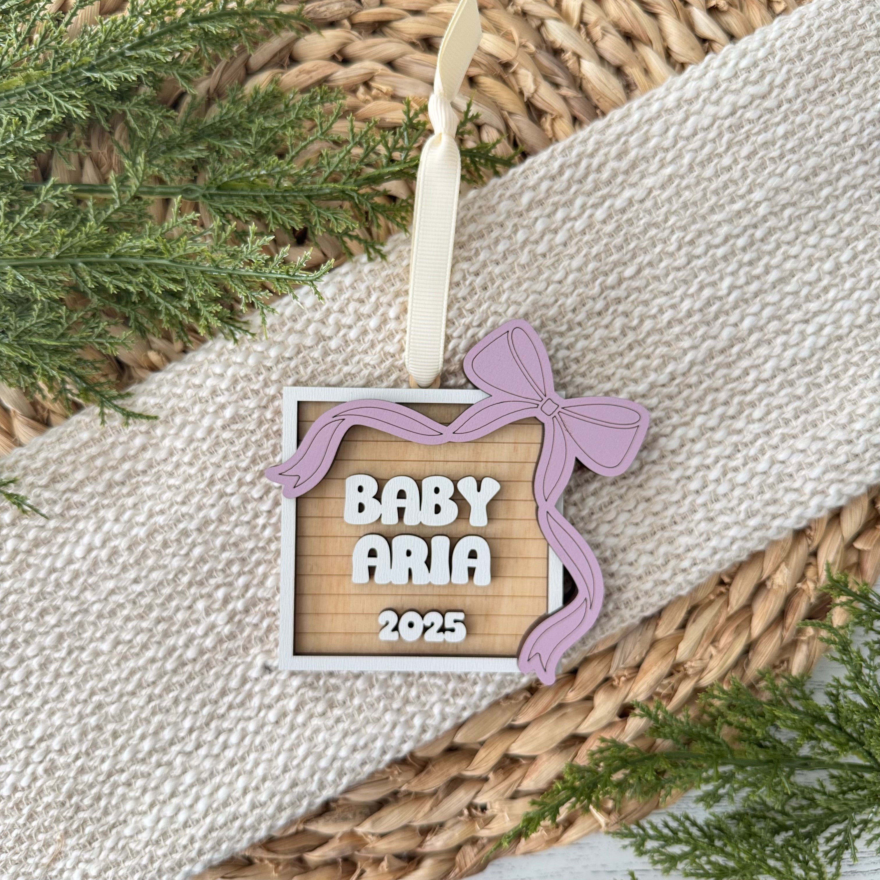 Personalized Baby Letterboard Christmas Ornament