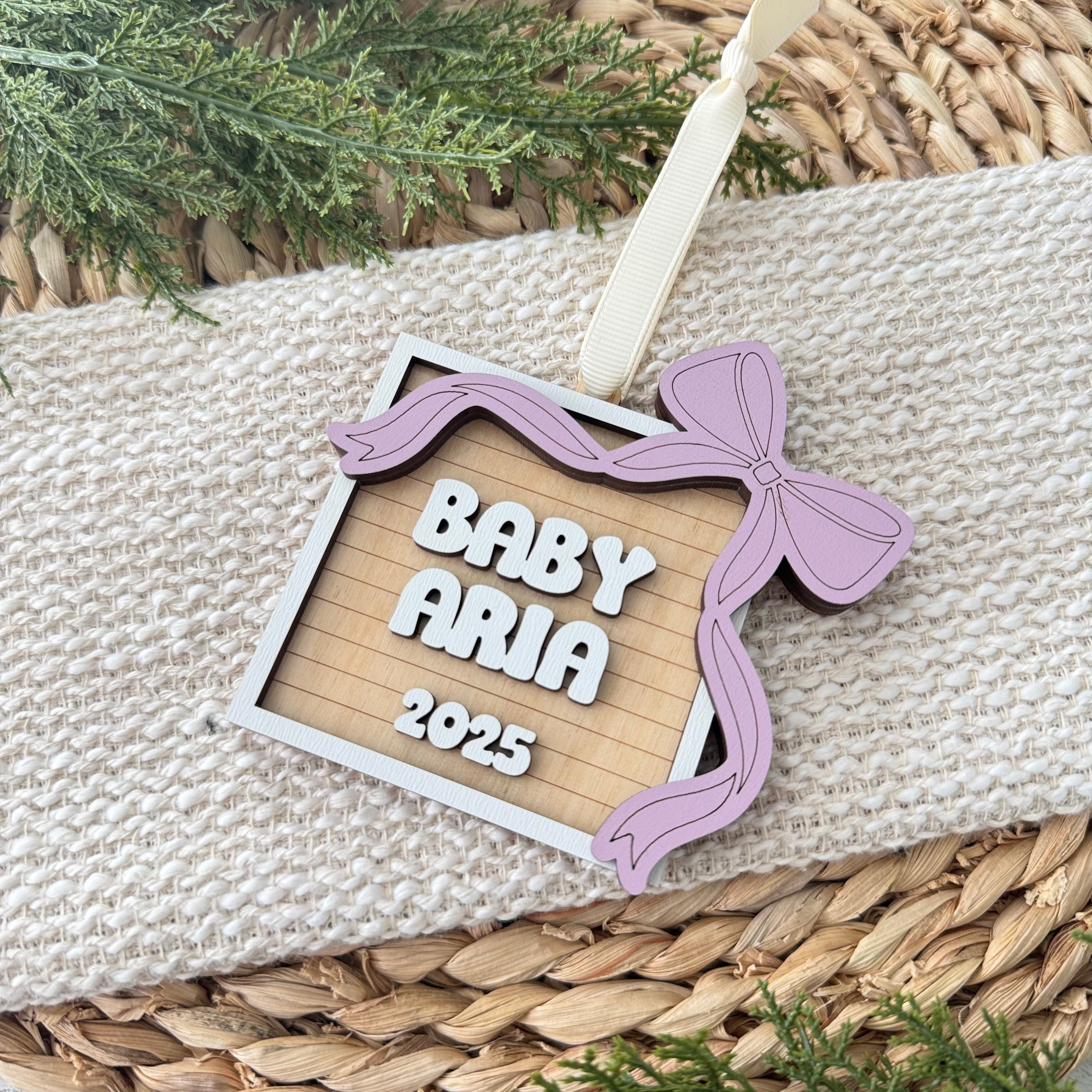 Personalized Baby Letterboard Christmas Ornament