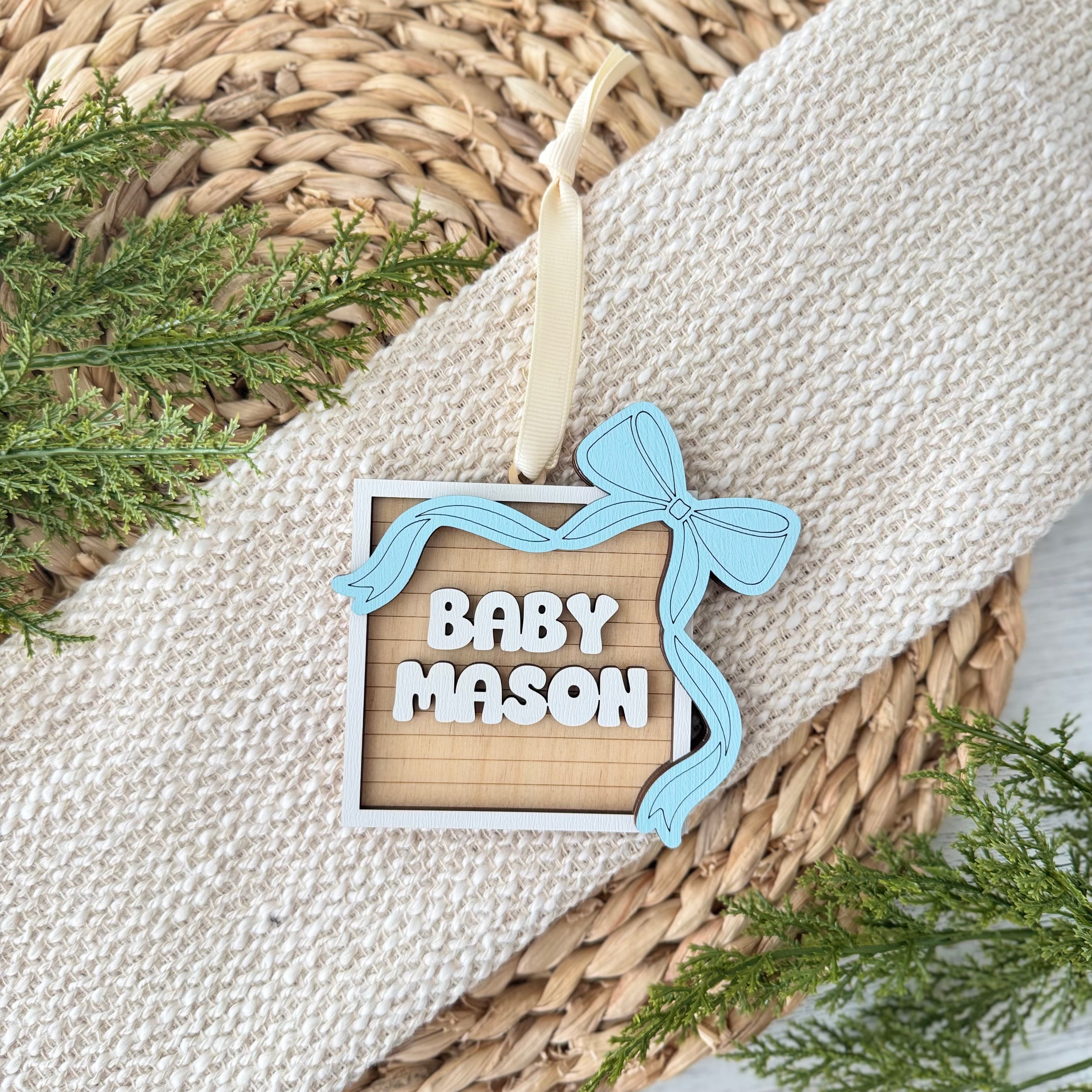 Personalized Baby Letterboard Christmas Ornament