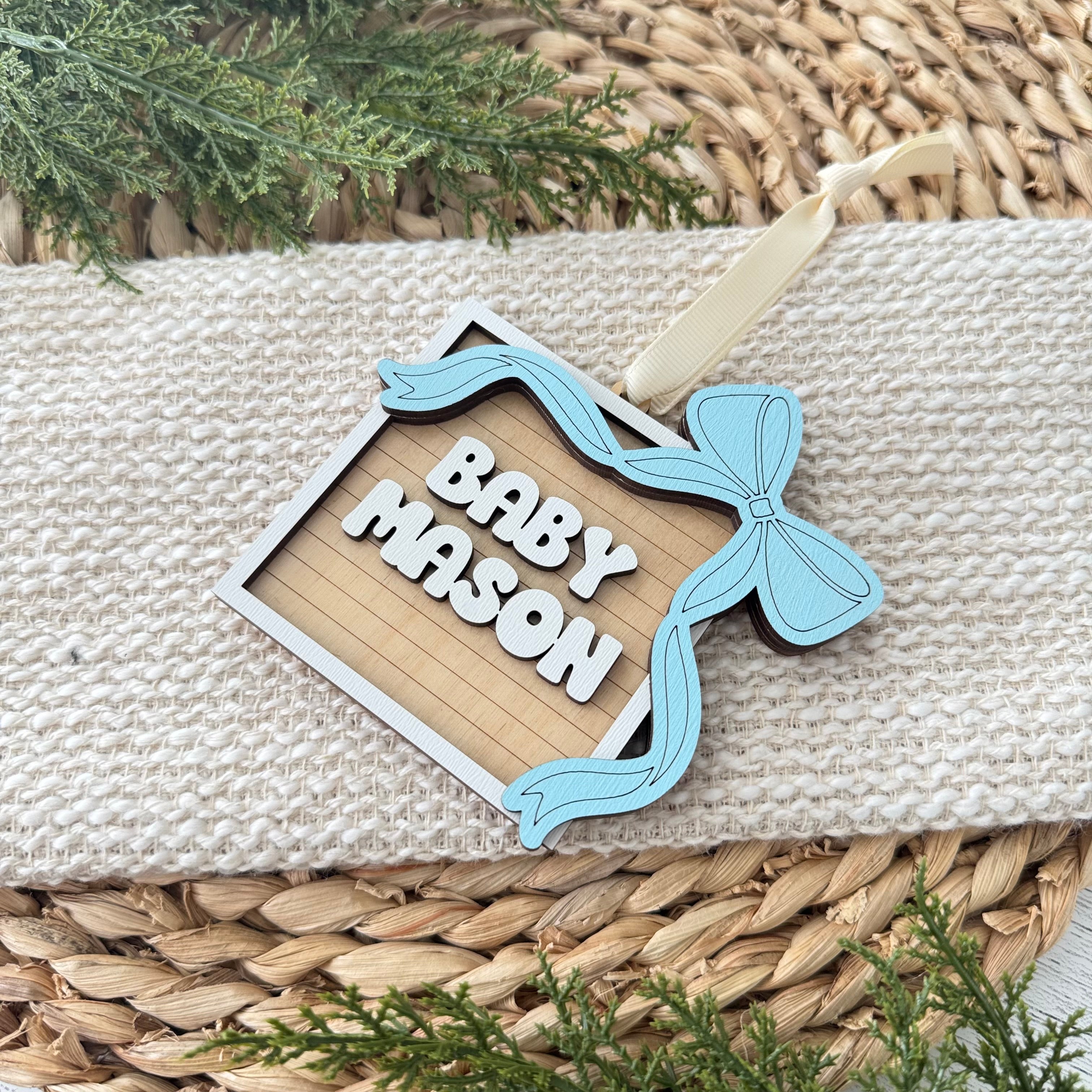 Personalized Baby Letterboard Christmas Ornament