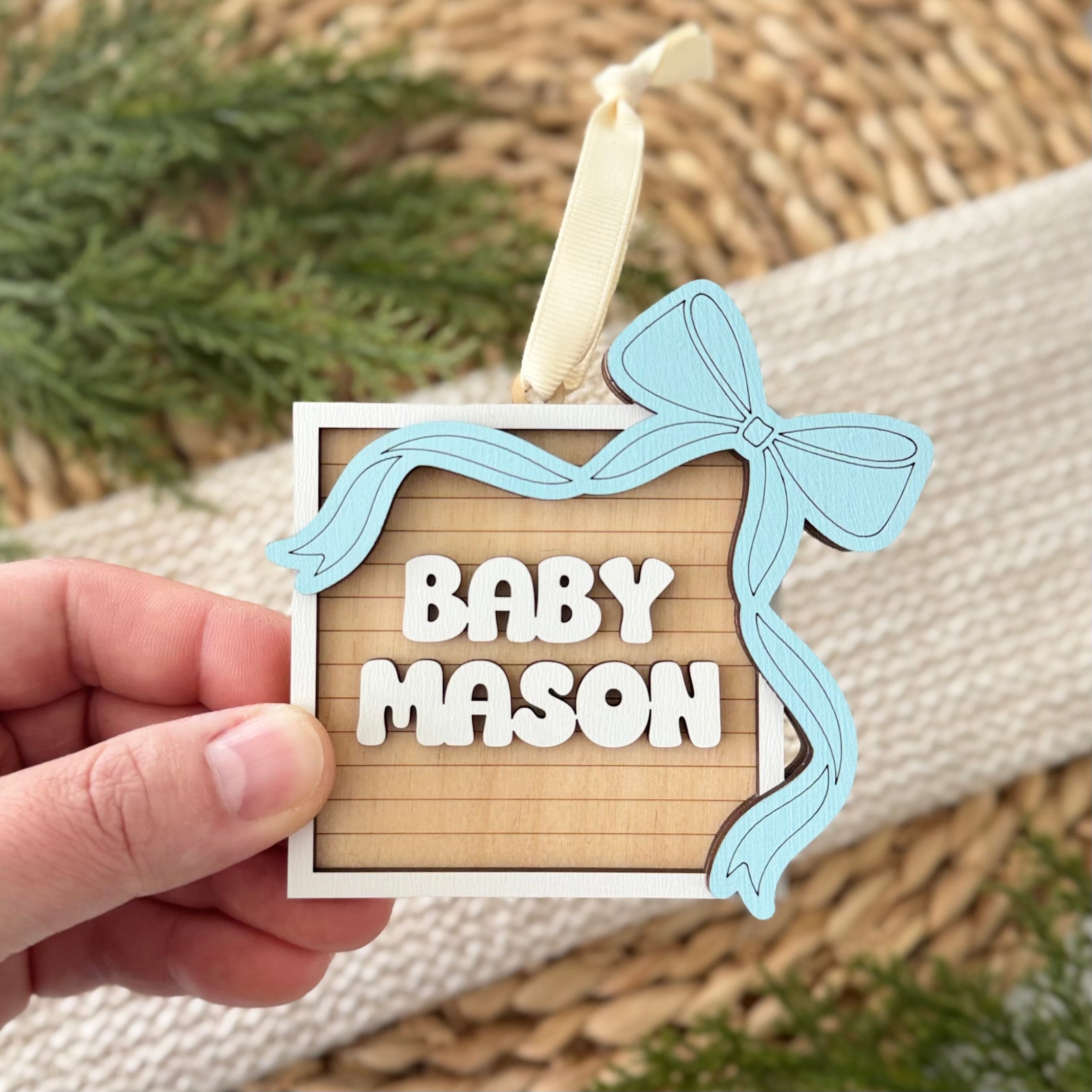 Personalized Baby Letterboard Christmas Ornament
