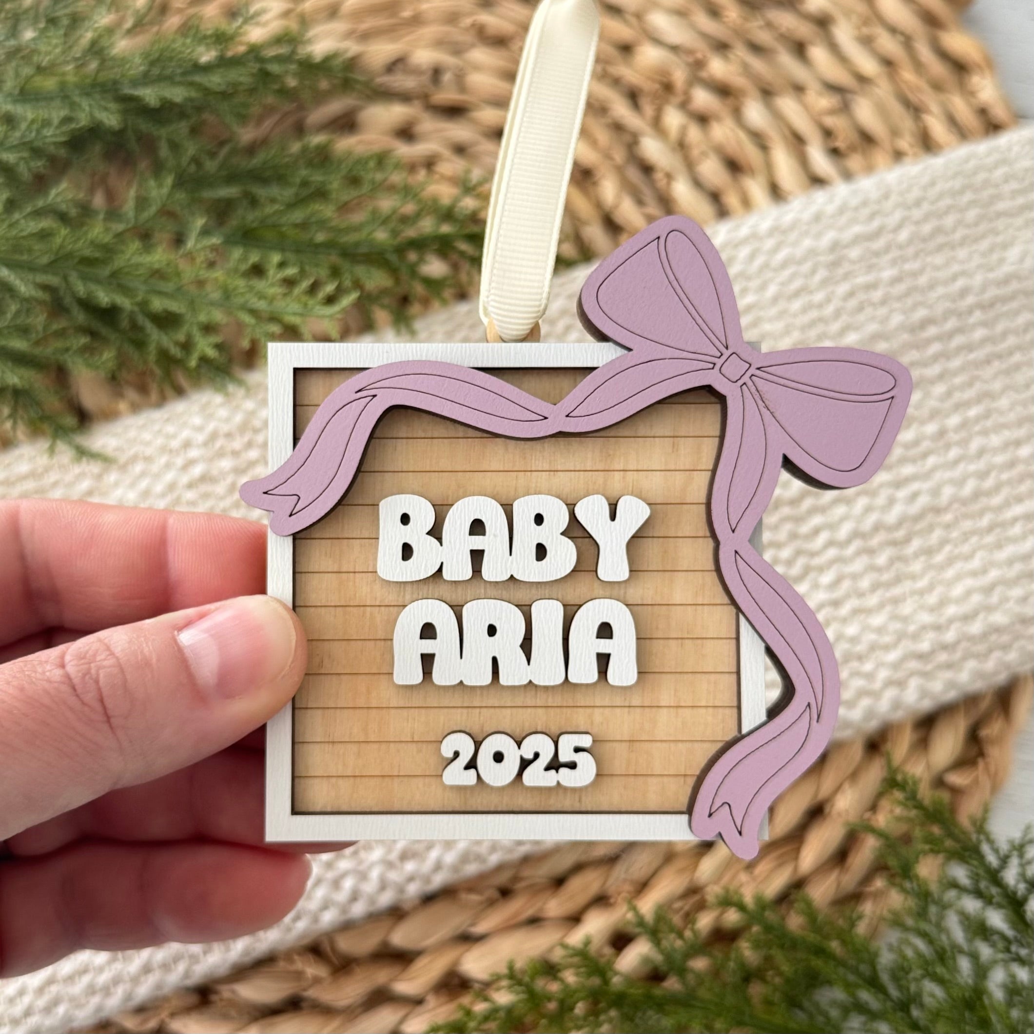 Personalized Baby Letterboard Christmas Ornament