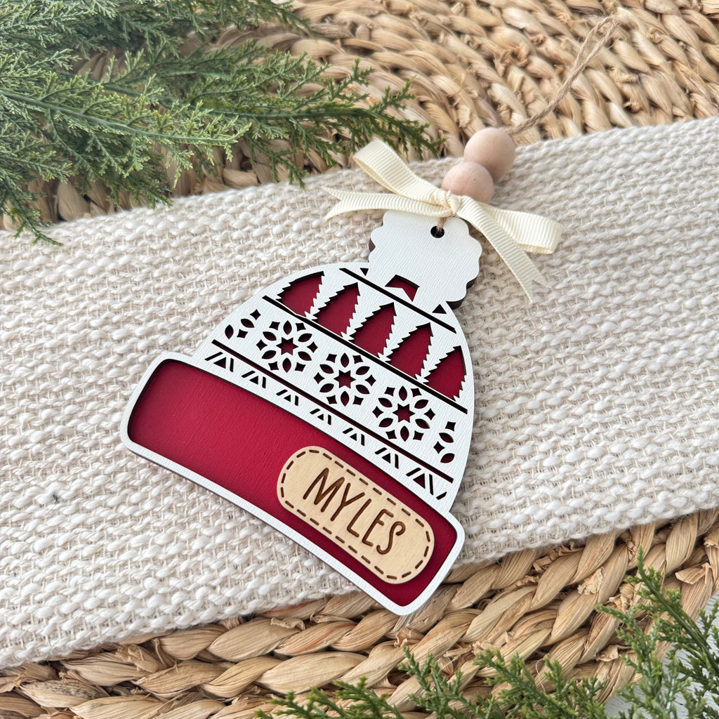Personalized Winter Hat Christmas Ornament
