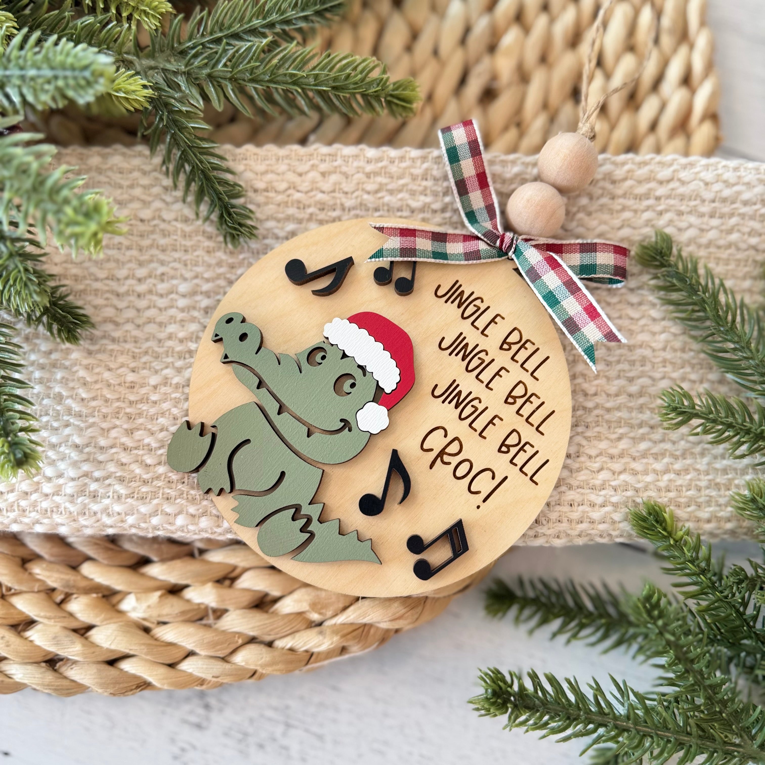 Jingle Bell Croc Christmas Ornament