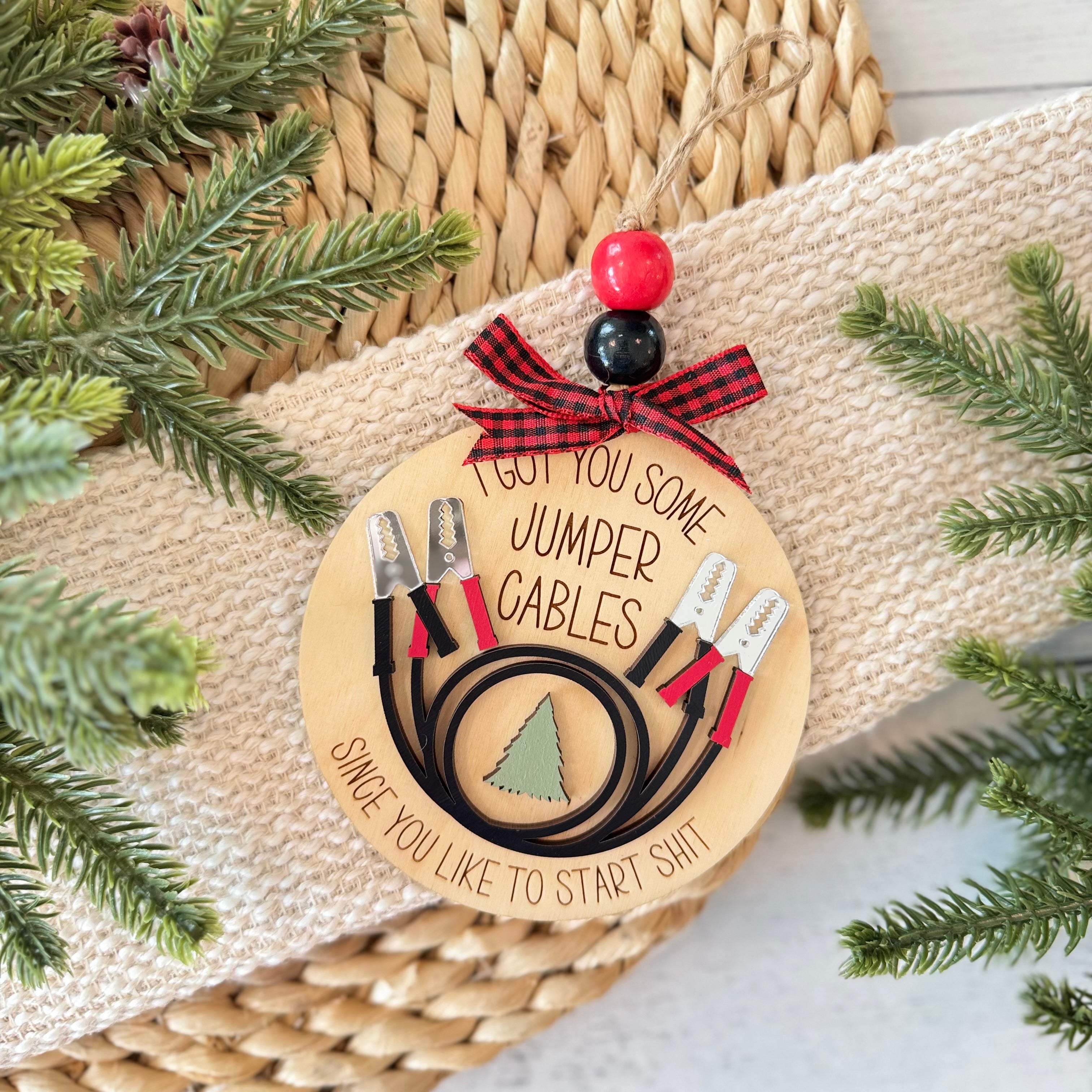I Got You Some Jumper Cables Christmas Ornament