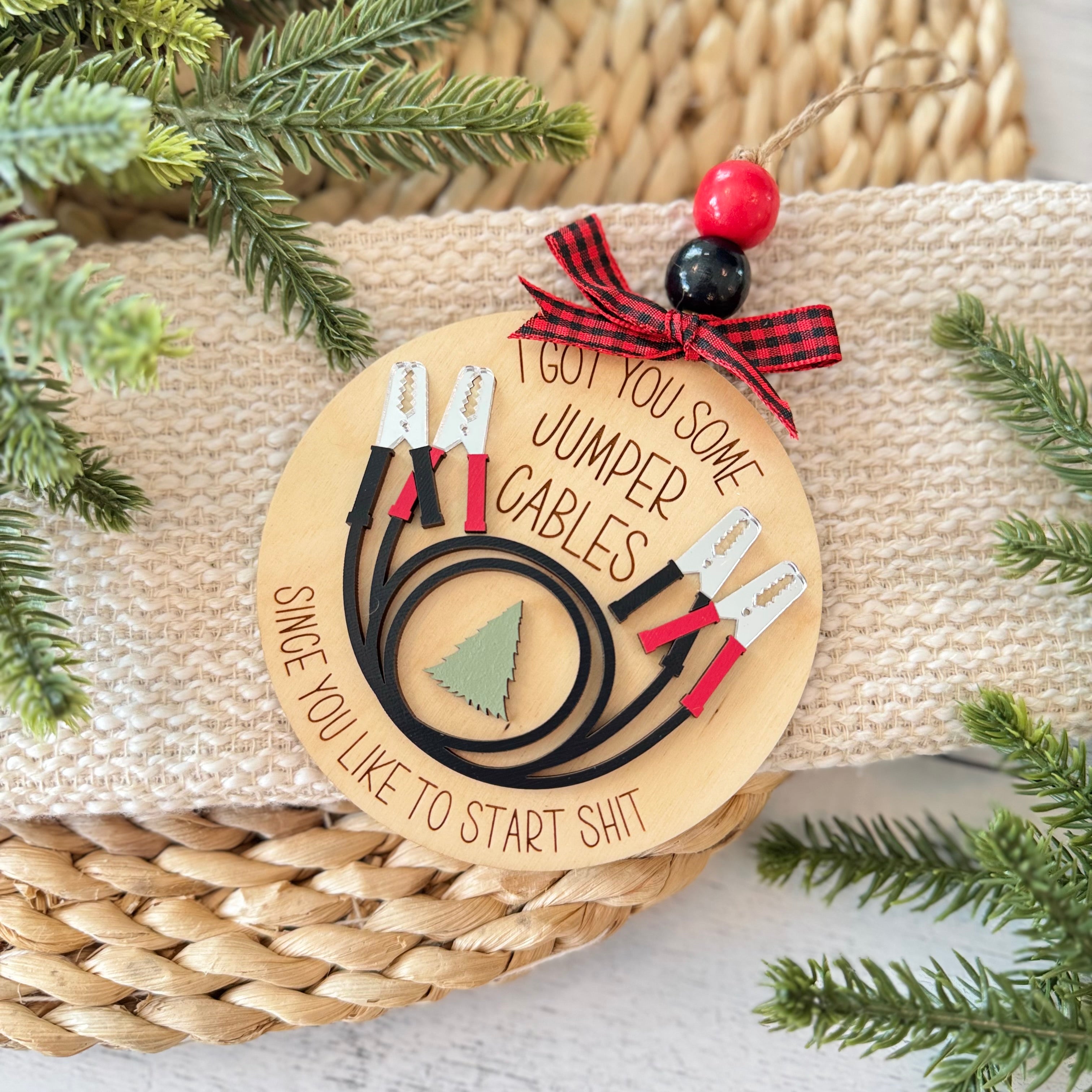 I Got You Some Jumper Cables Christmas Ornament