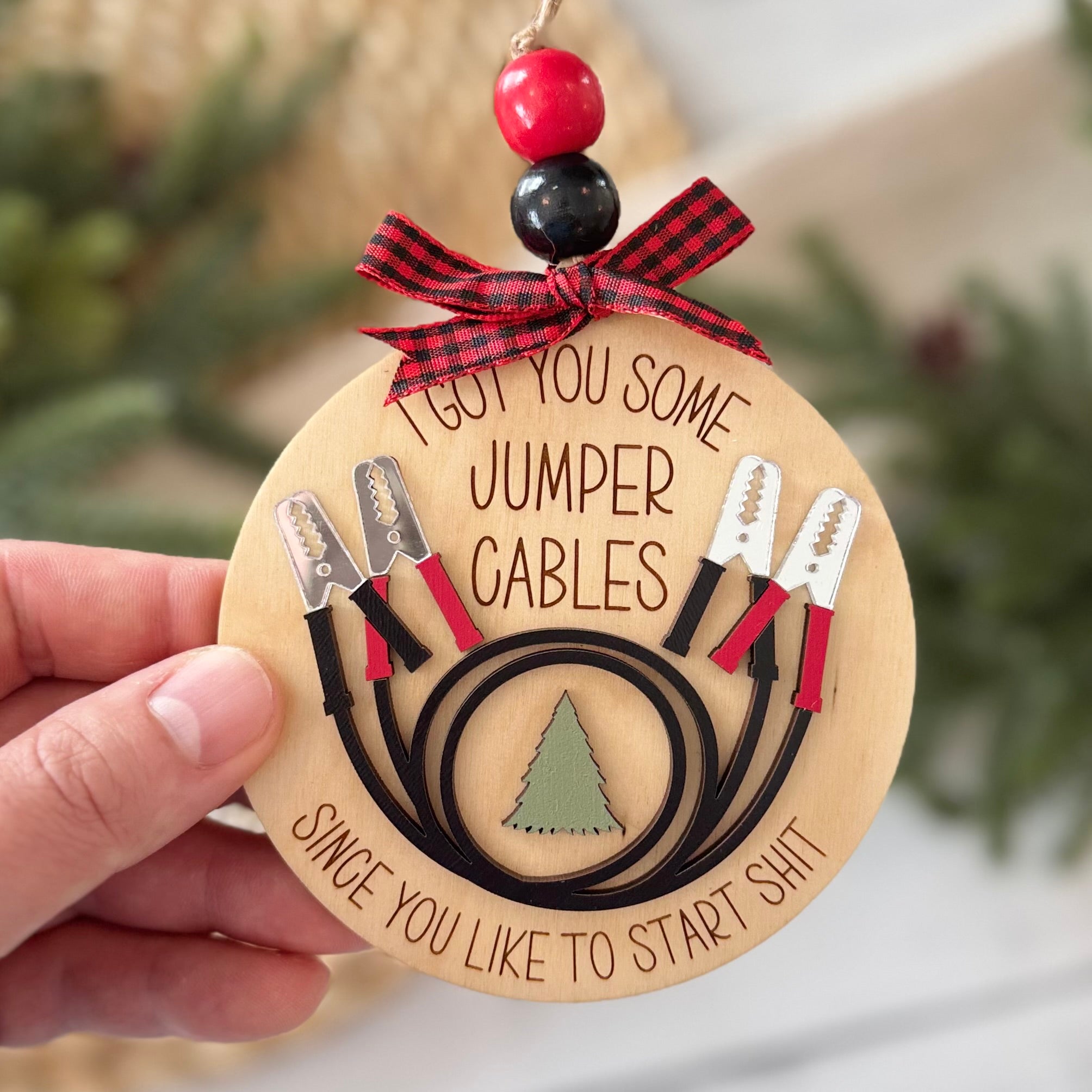 I Got You Some Jumper Cables Christmas Ornament