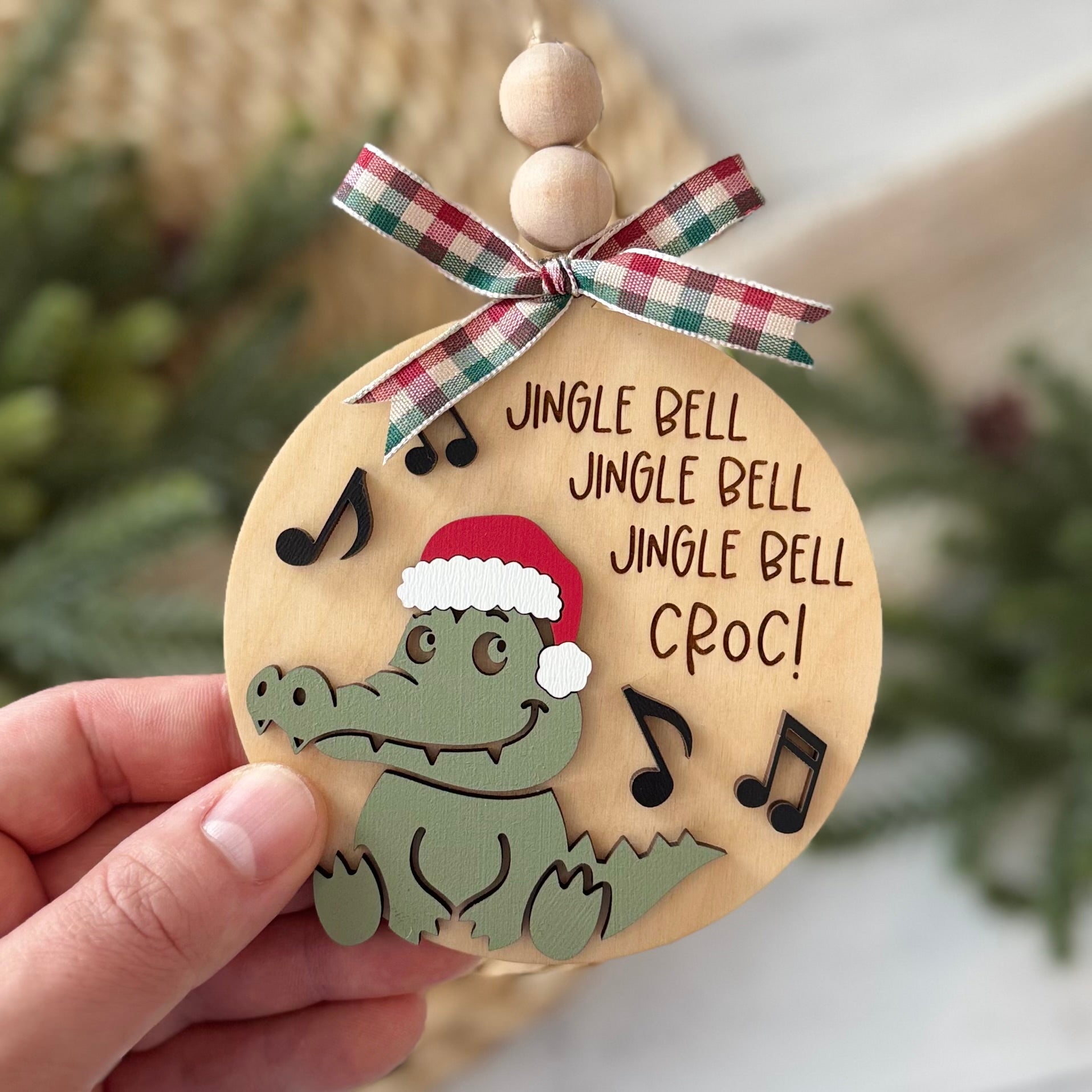 Jingle Bell Croc Christmas Ornament