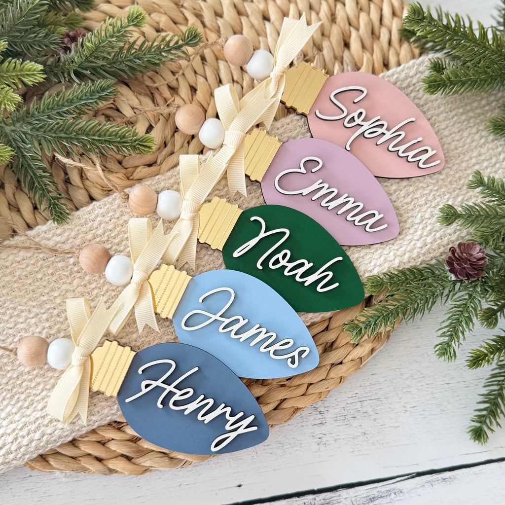 Personalized Vintage Light Bulb Ornament