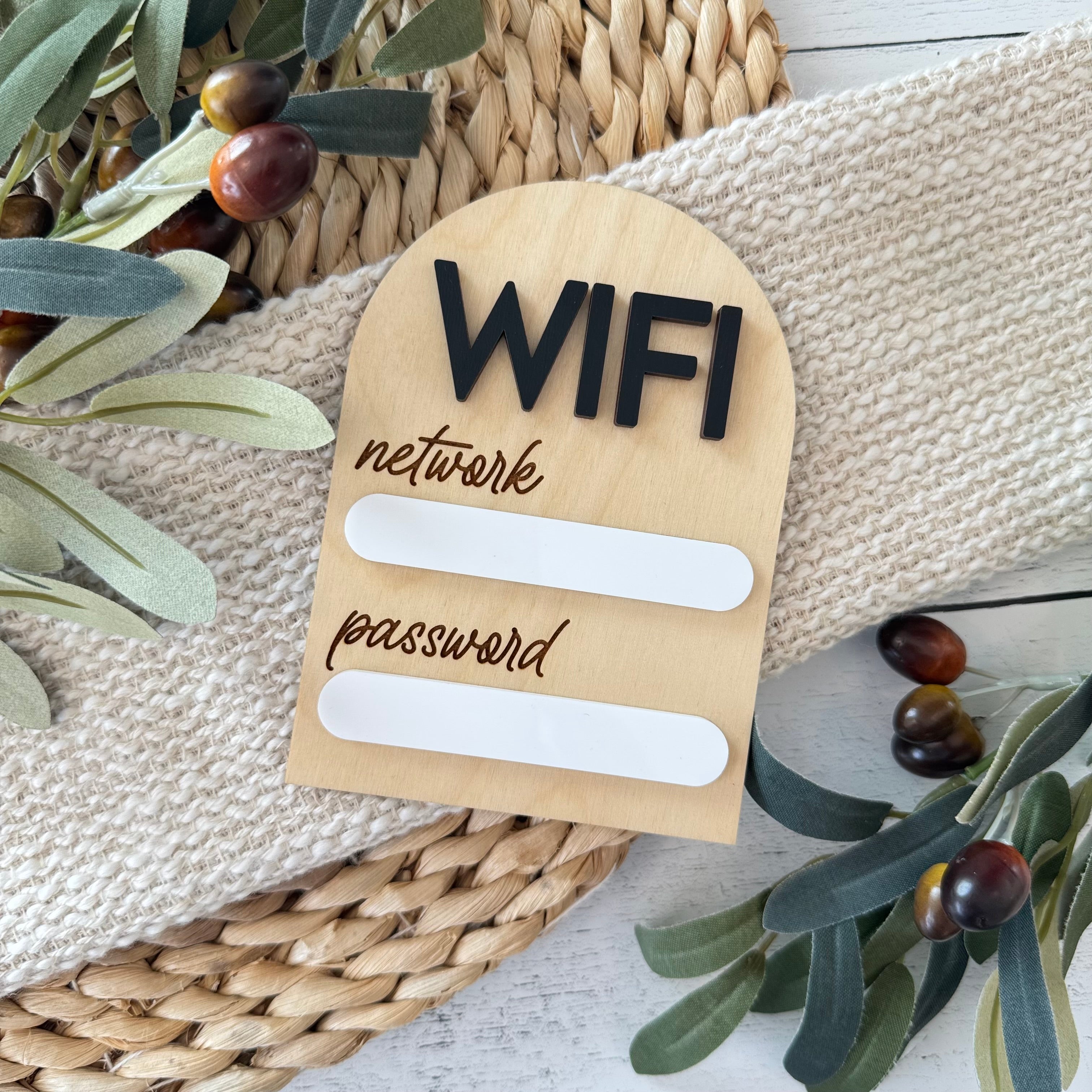 WiFi Network and Password Dry Erase Magnet