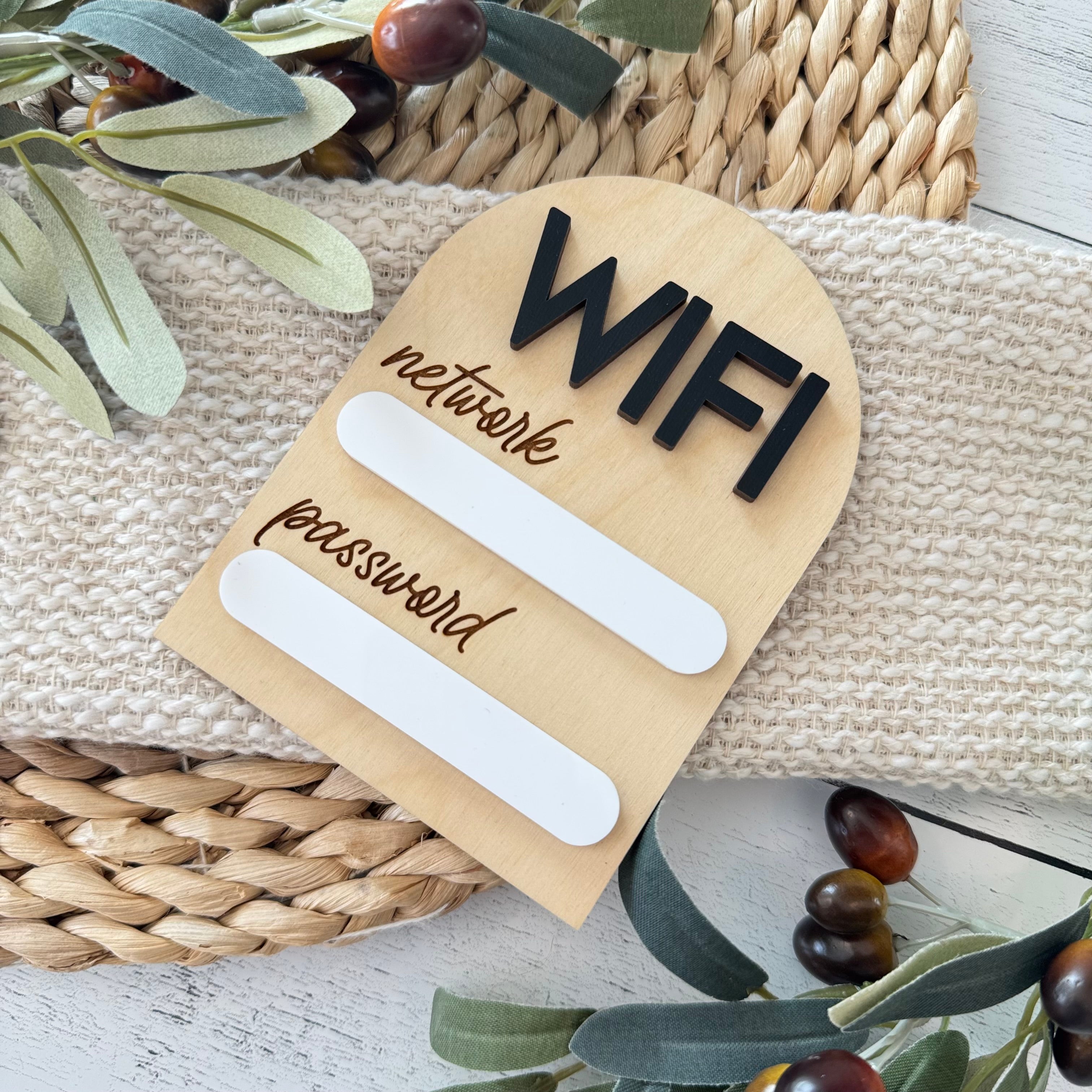 WiFi Network and Password Dry Erase Magnet