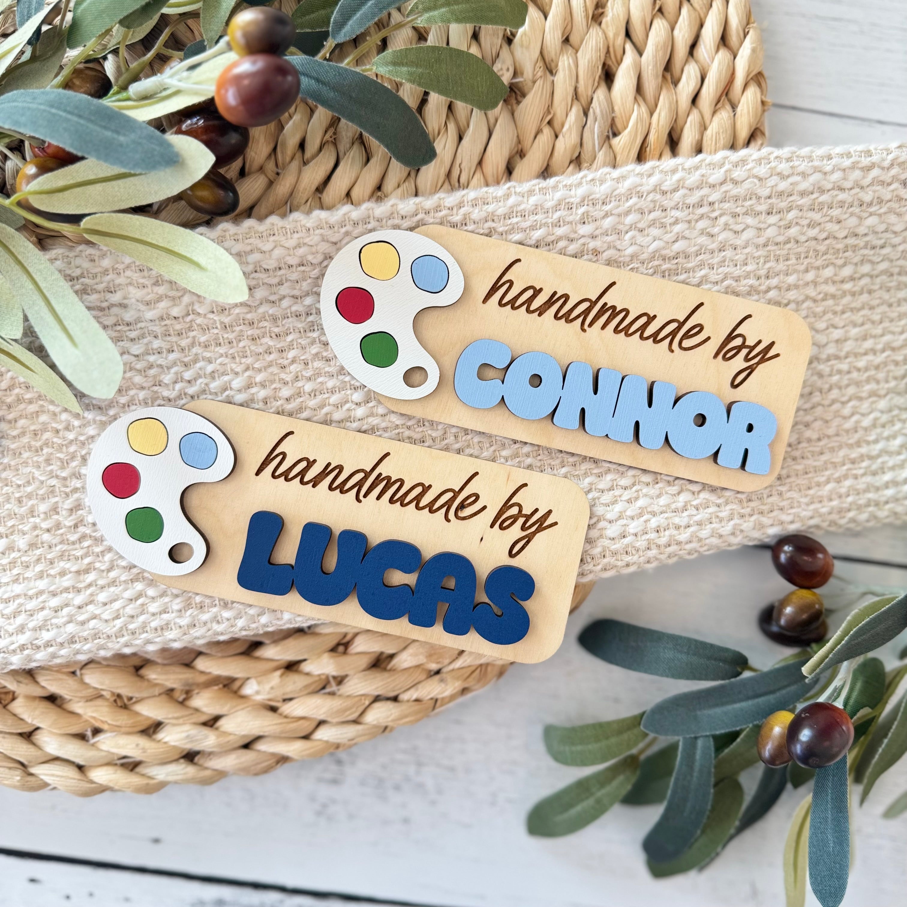 Personalized 'Handmade By' Kids Artwork Magnet