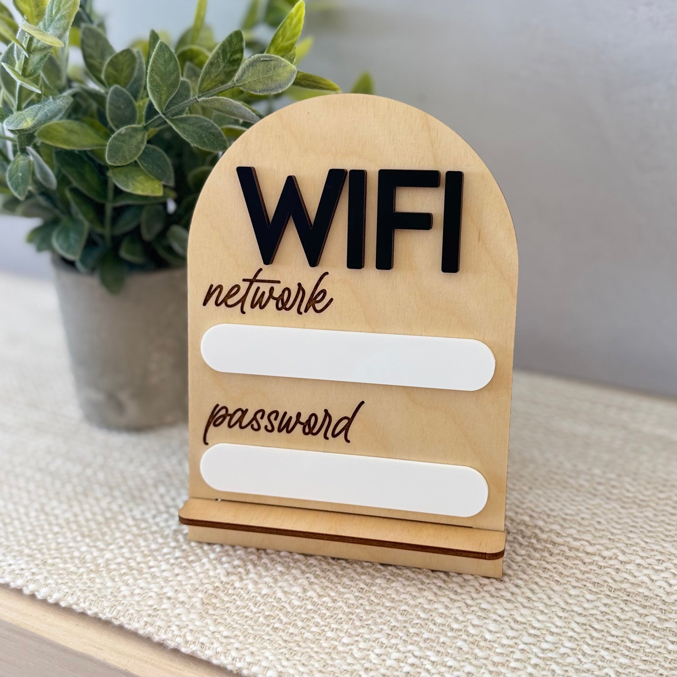 WiFi Network and Password Dry Erase Sign