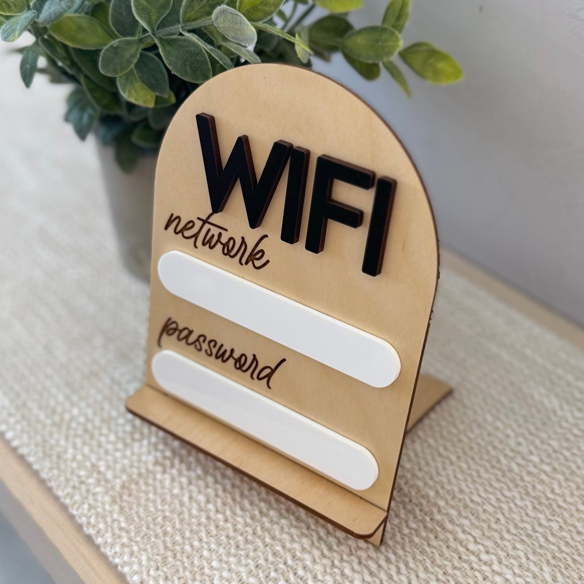WiFi Network and Password Dry Erase Sign