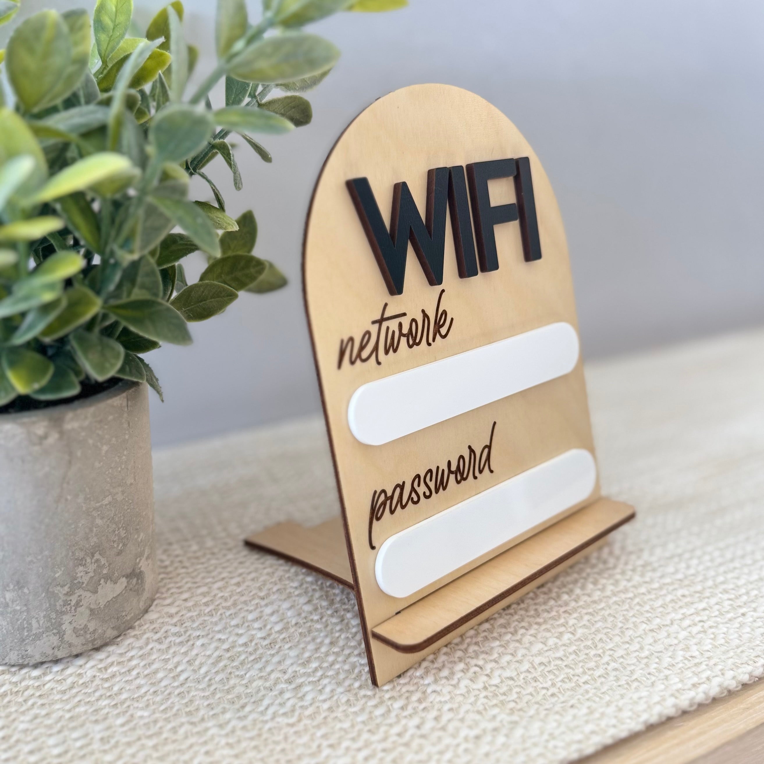 WiFi Network and Password Dry Erase Sign