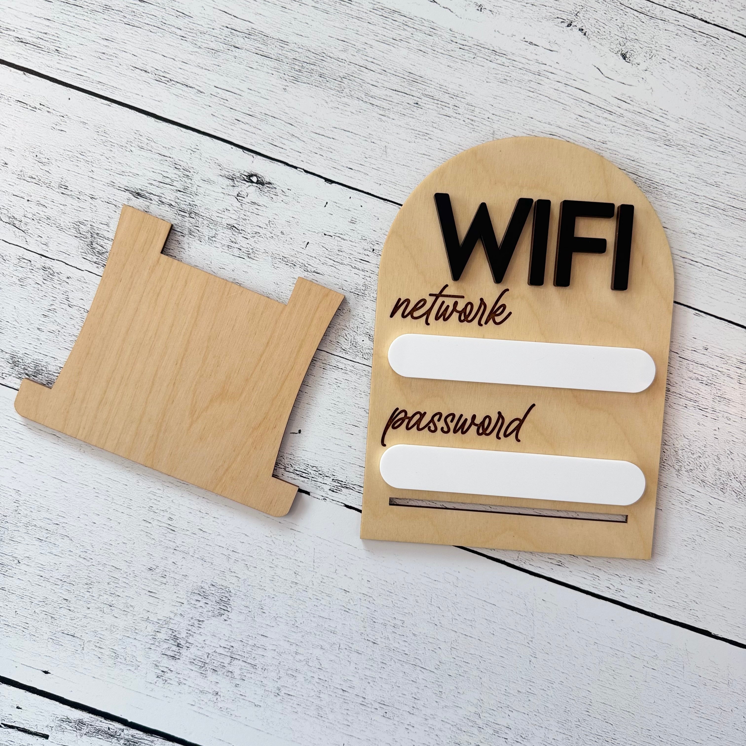 WiFi Network and Password Dry Erase Sign