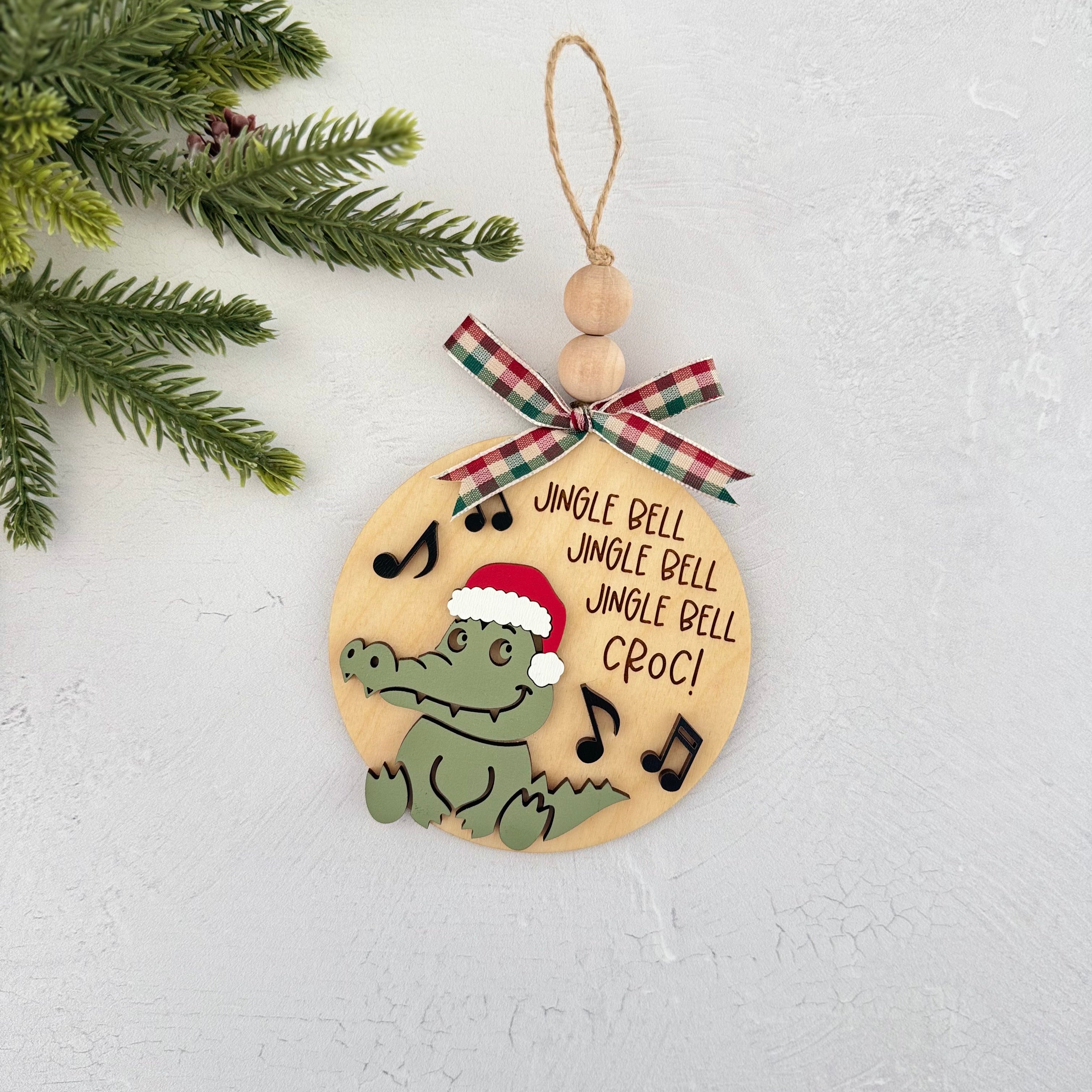 Jingle Bell Croc Christmas Ornament