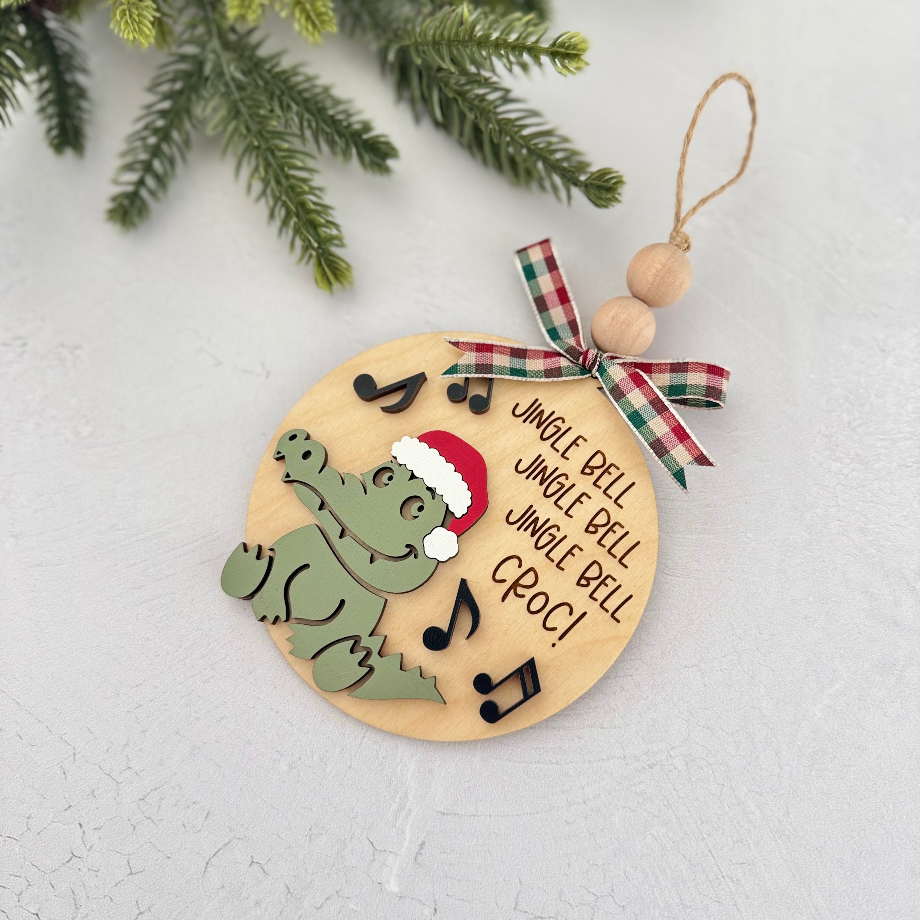 Jingle Bell Croc Christmas Ornament