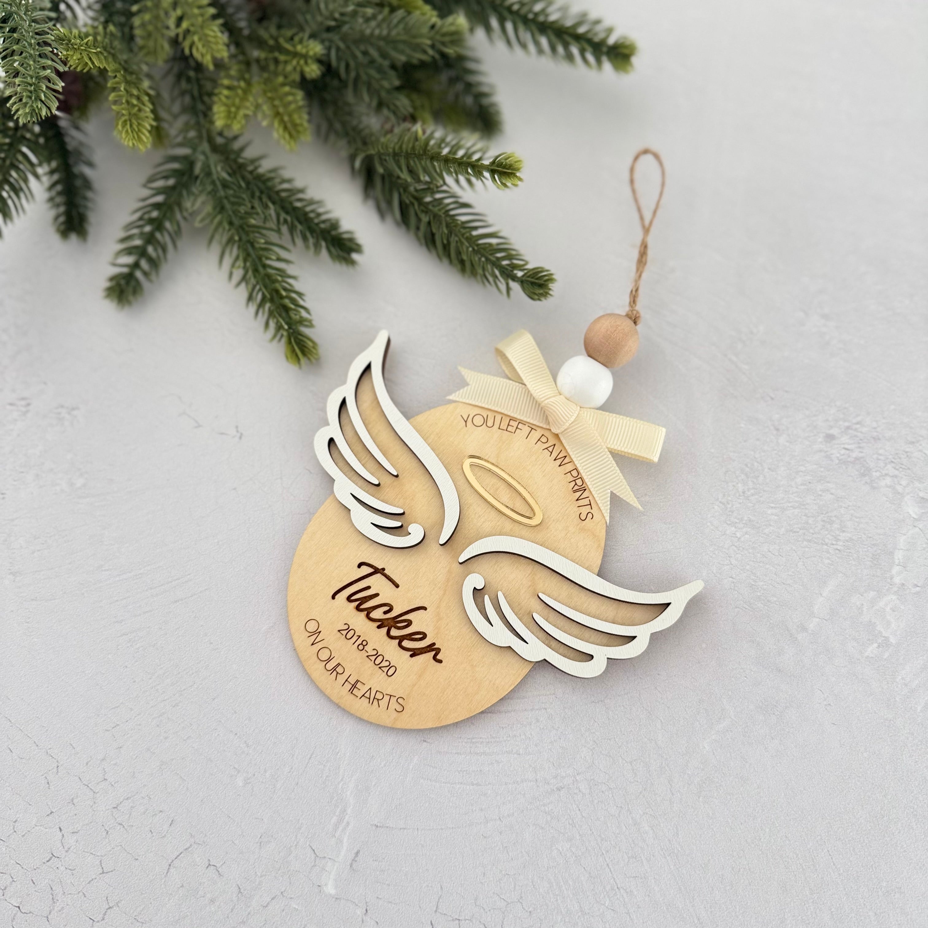 Personalized Pet Memorial Angel Ornament