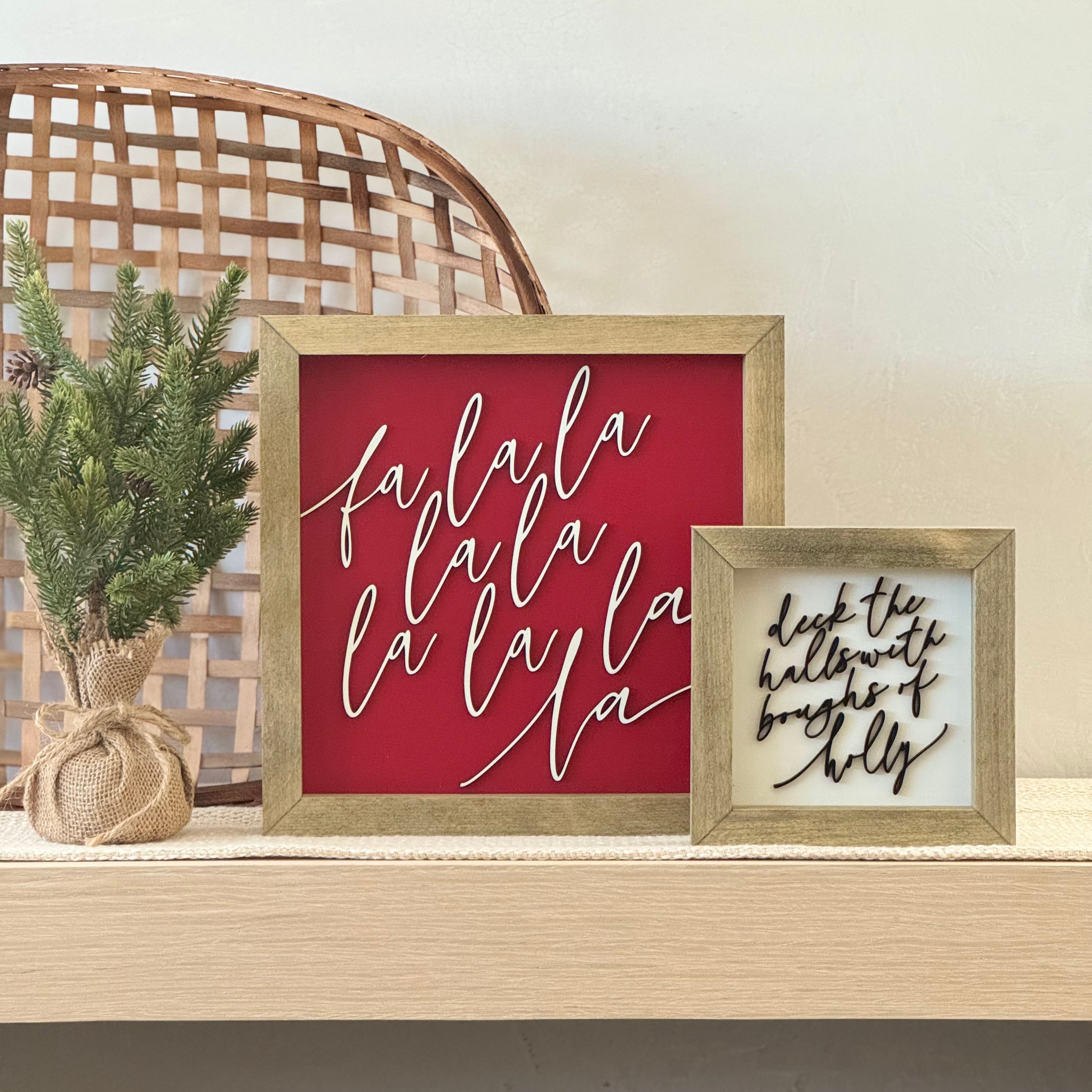 Deck The Halls With Boughs Of Holly Framed Sign