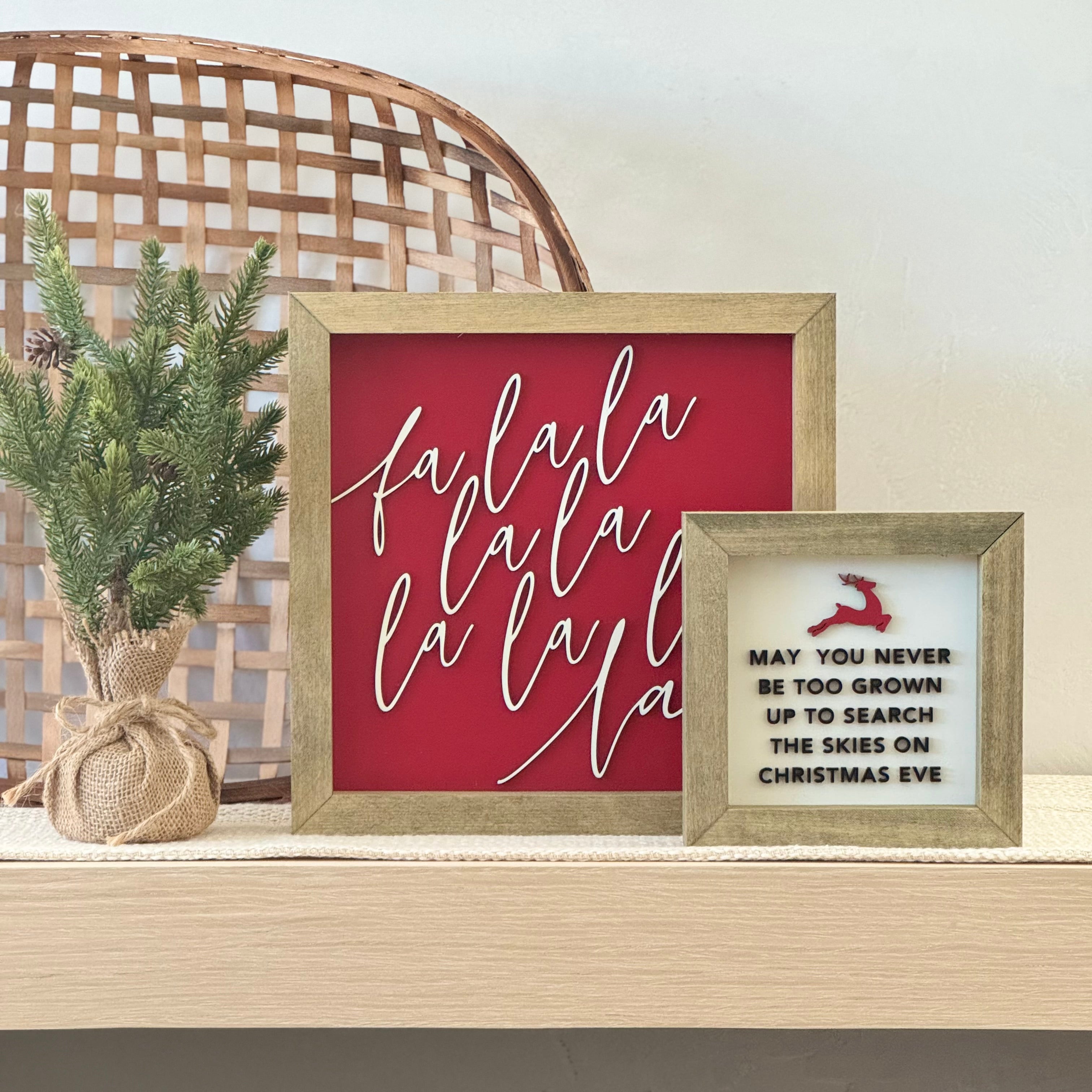 May You Never Be Too Grown Up To Search The Skies On Christmas Eve Framed Sign