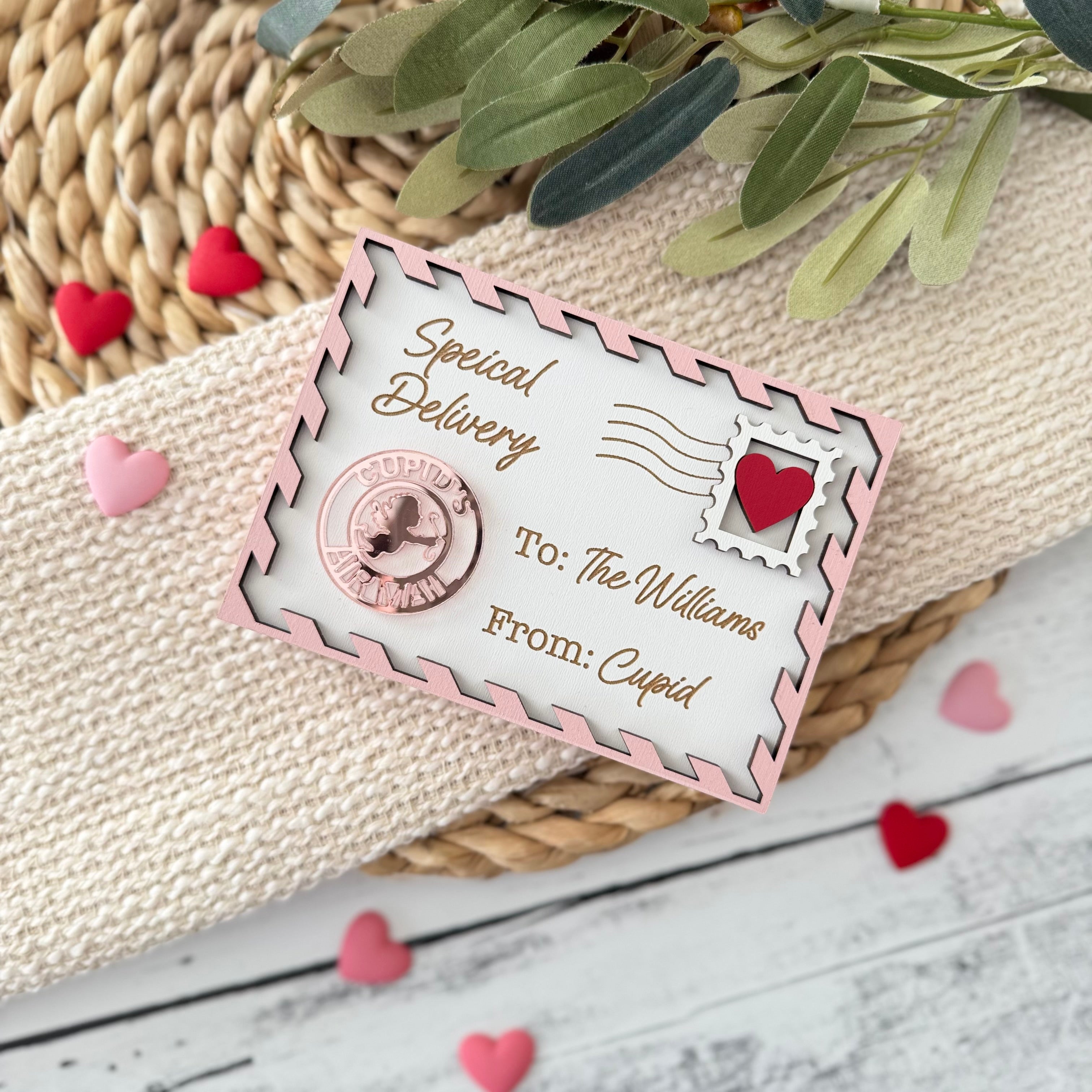 Personalized Cupid Love Letter Shelf Sitter