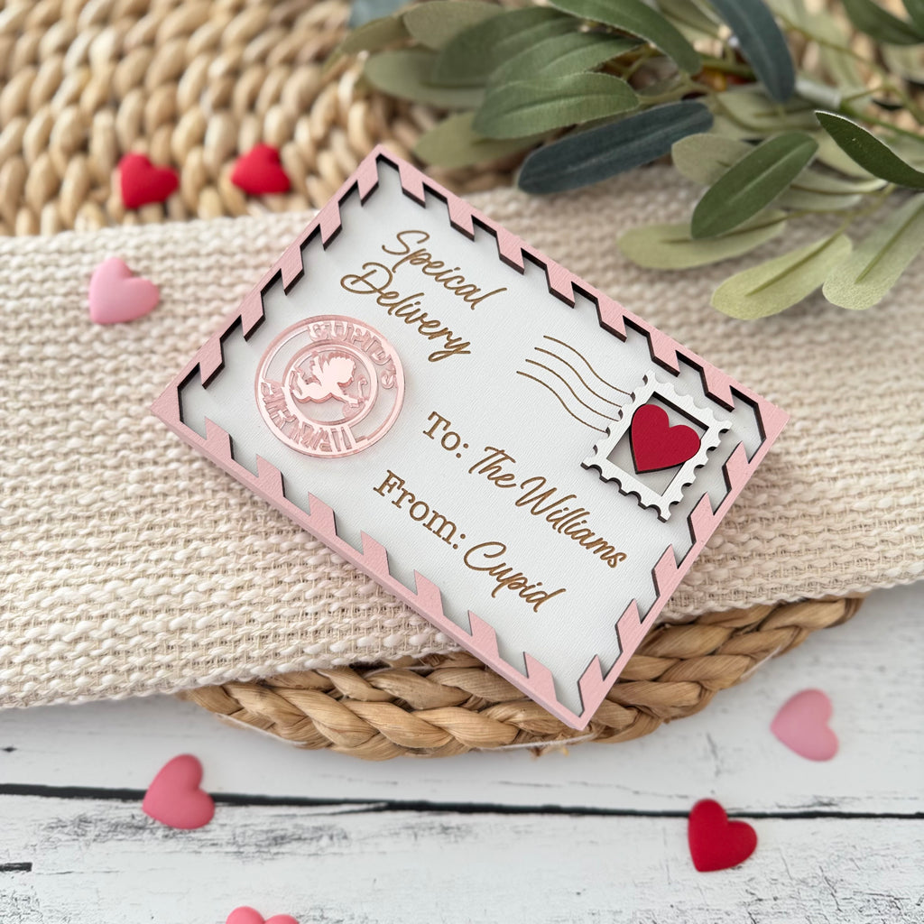 Personalized Cupid Love Letter Shelf Sitter