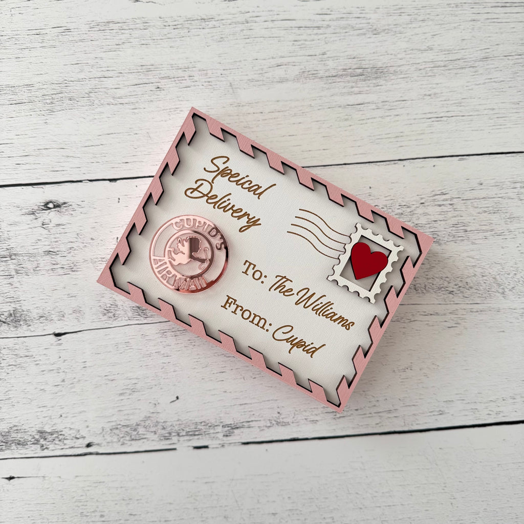 Personalized Cupid Love Letter Shelf Sitter