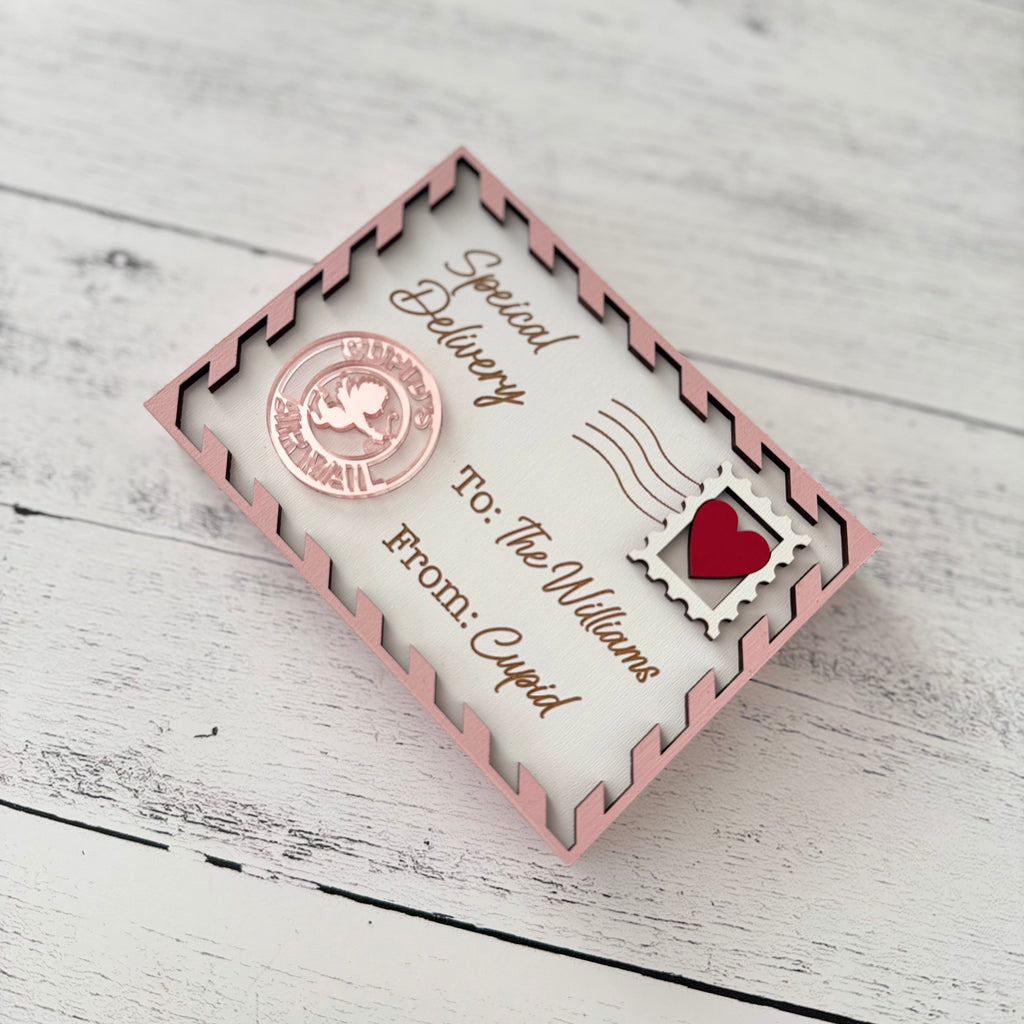 Personalized Cupid Love Letter Shelf Sitter