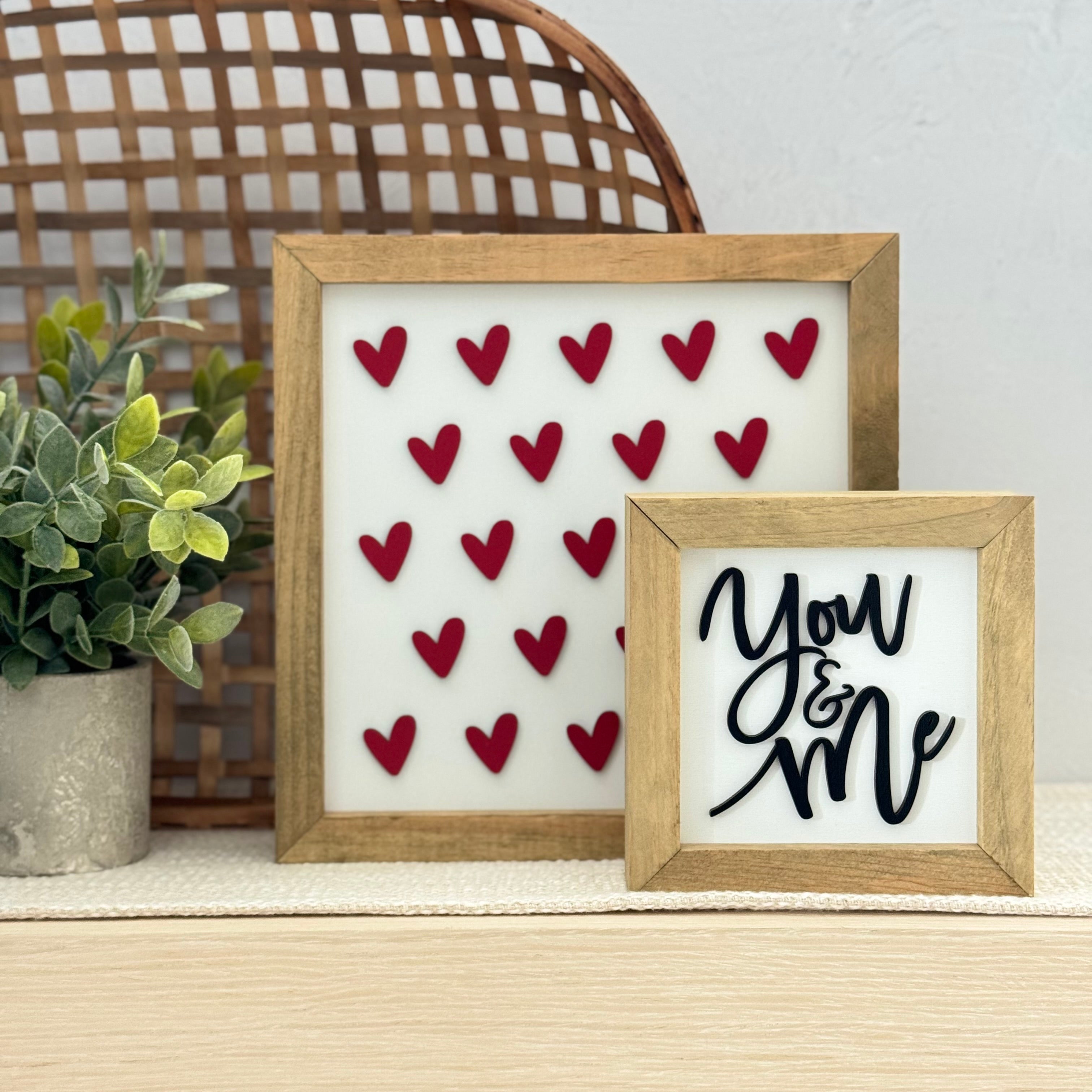 You & Me Wooden Framed Sign