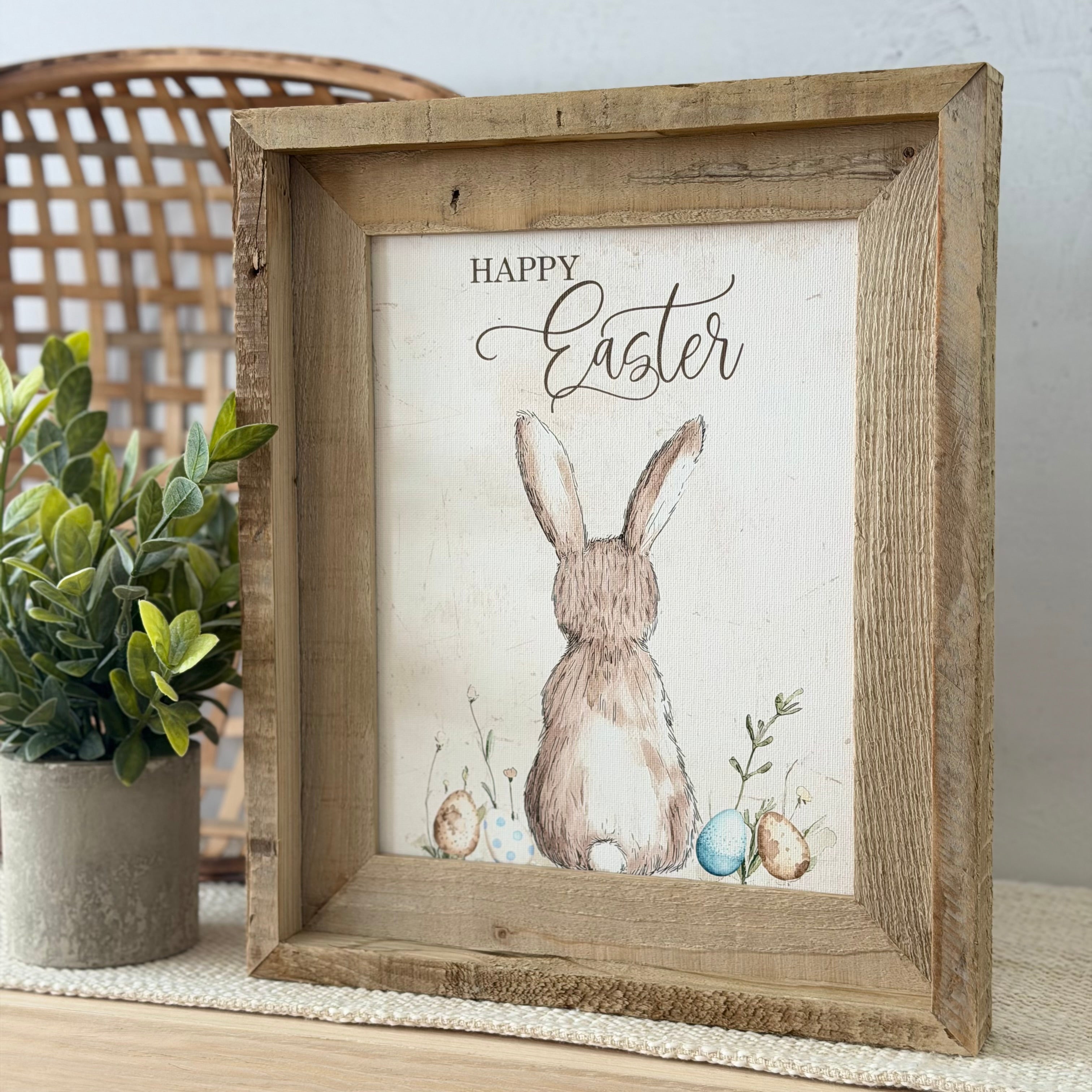 Happy Easter Cottagecore Bunny Everchange Frame