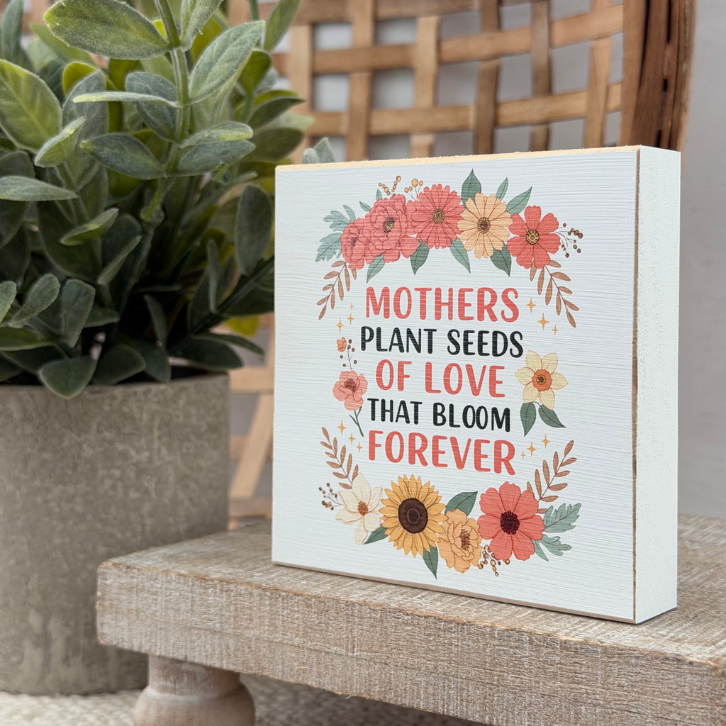 Mother's Day Wood Block Sign