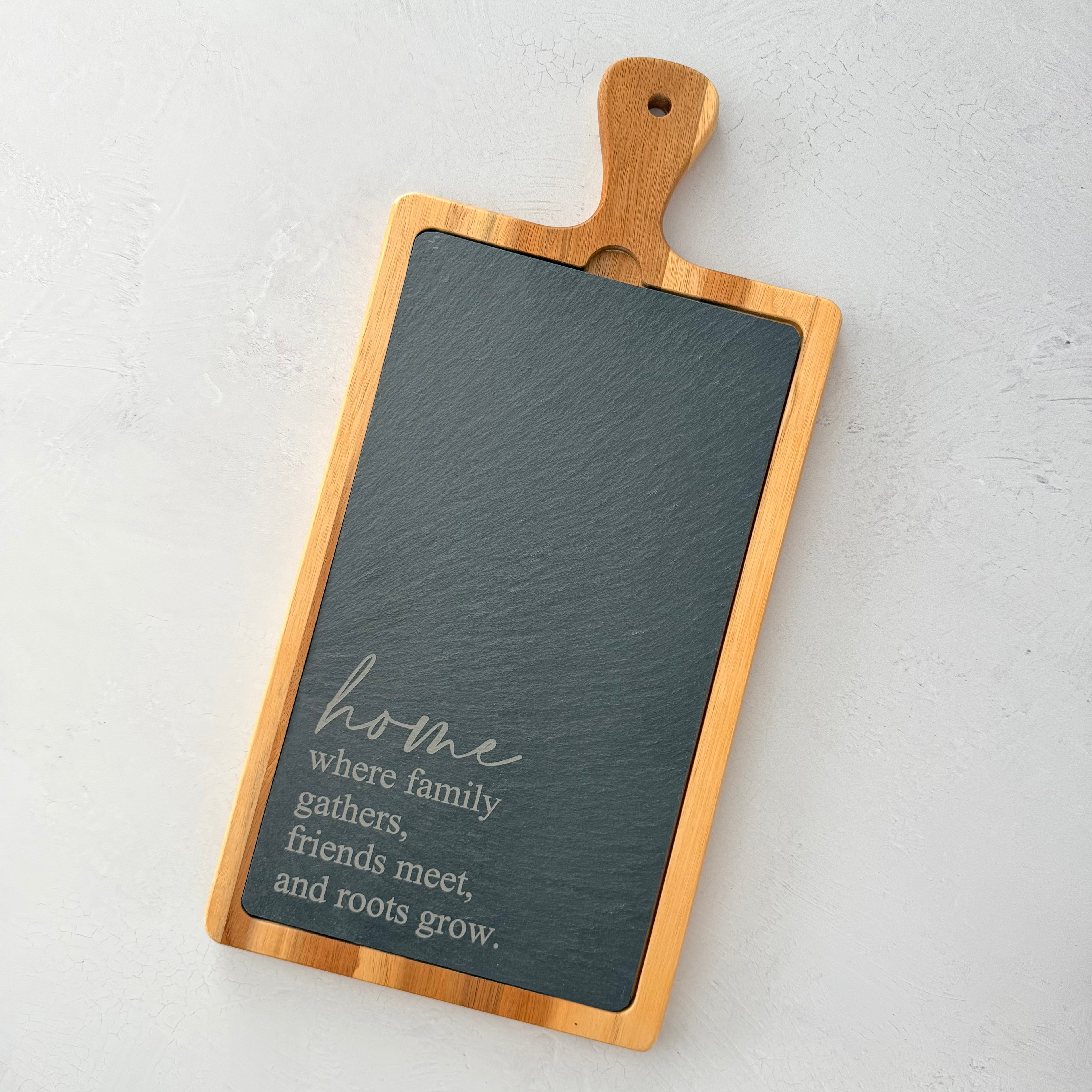 Engraved Acacia Slate Cutting Board