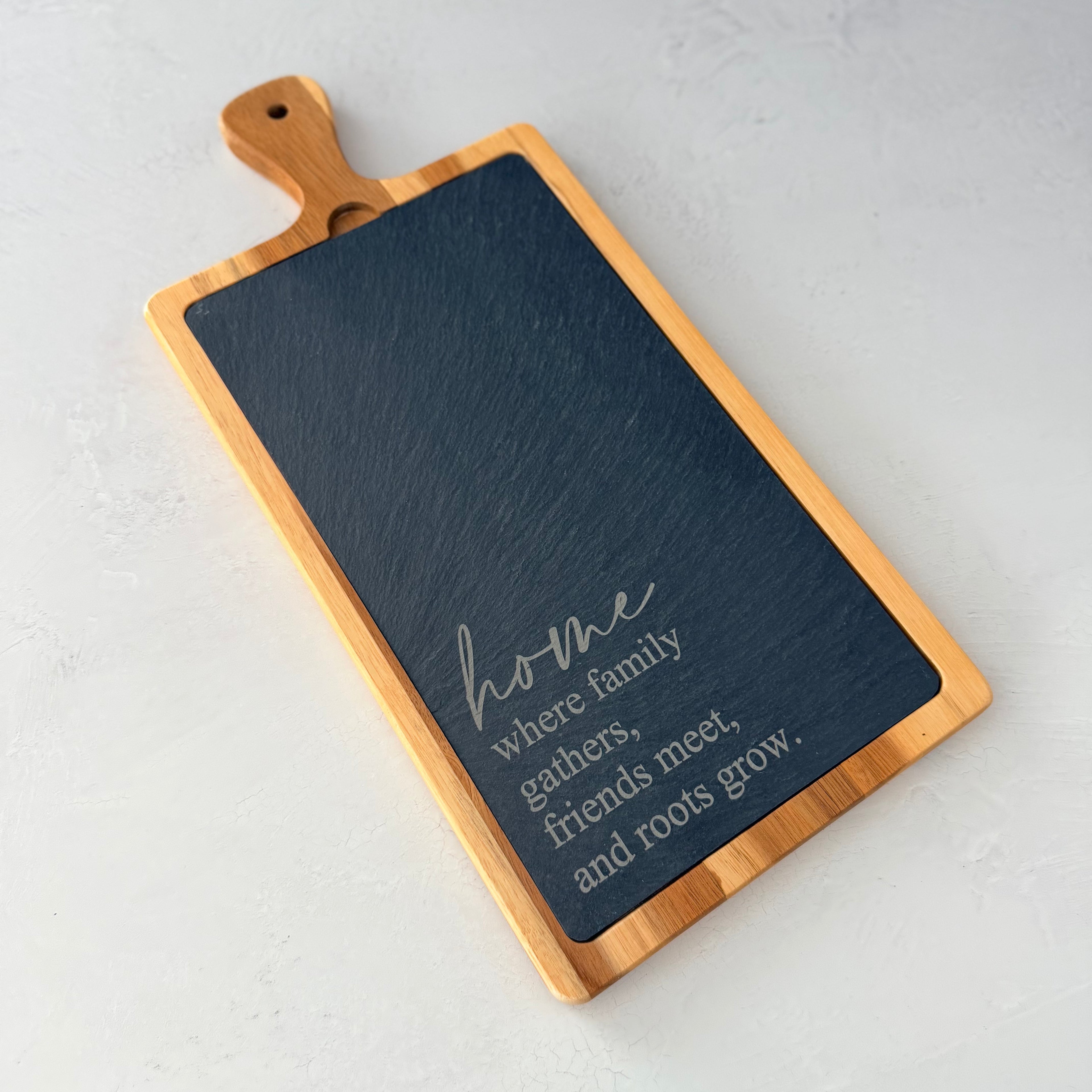 Engraved Acacia Slate Cutting Board