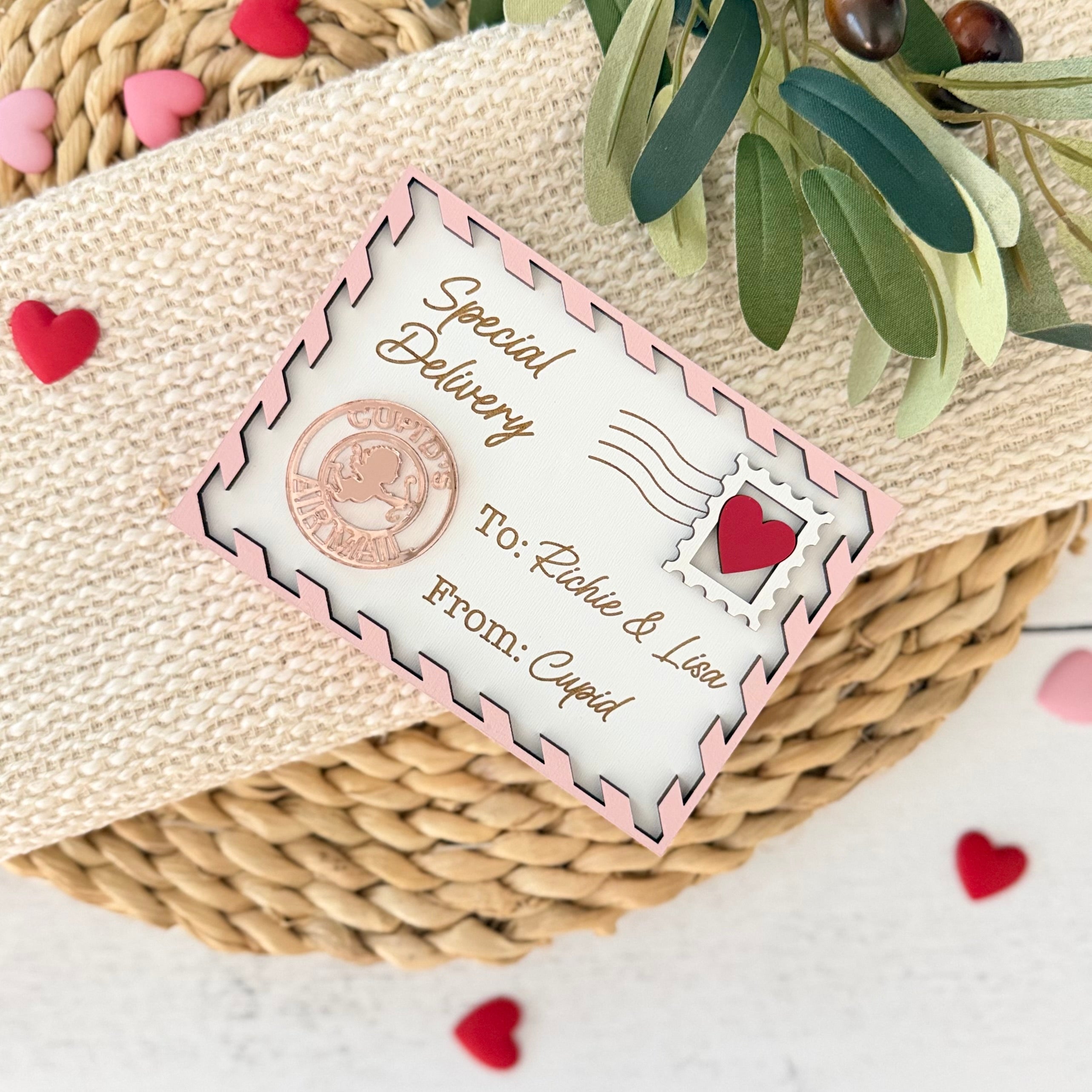 Personalized Cupid Love Letter Shelf Sitter